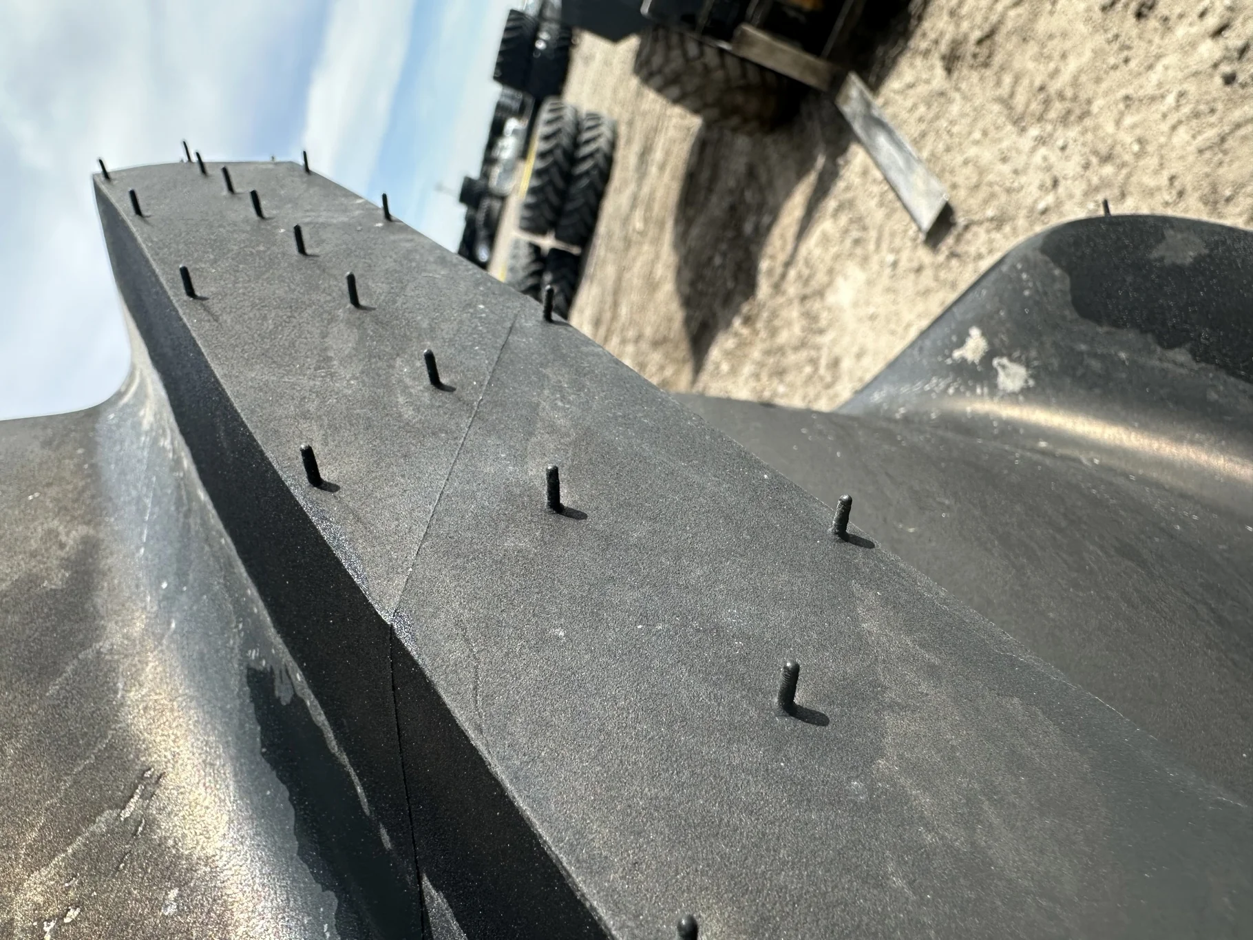 Take-Off 800/70R38 Michelin MachXBib R-1W 173D TL on a 27 X 38 JD Yellow 10 Bolt (.937) 5/8" F image 5