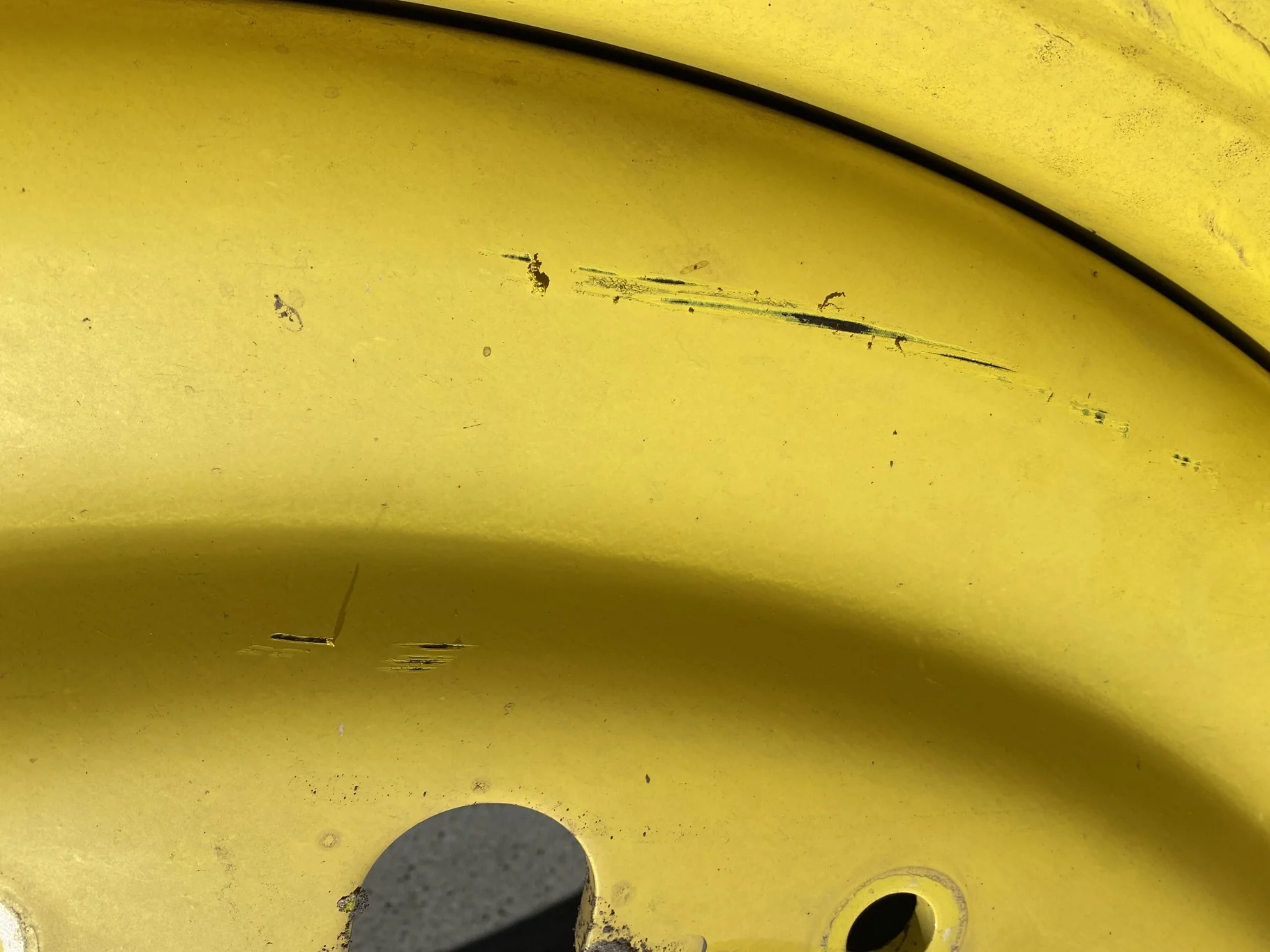 Used 380/90R50 Goodyear DT800 R-1W (151A8) TL 65% on a 12 x 50 JD Yellow 5/8" 12 Bolt (.938) S image 7