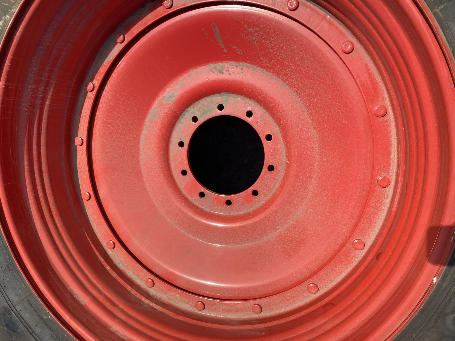USED 480/80R46 Michelin AgriBib 2 R-1W 158B TL 98% on a 16 X 46  10-13.1875-11.08 Fendt Red Stub Dis image 5