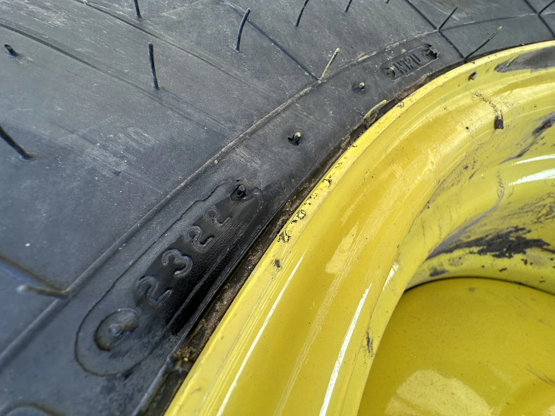 Take-Off 23.1R26 166B Firestone Radial All Traction 23 R-1W On 20 x 26 8-8-6 Combine Yellow Wheel image 8