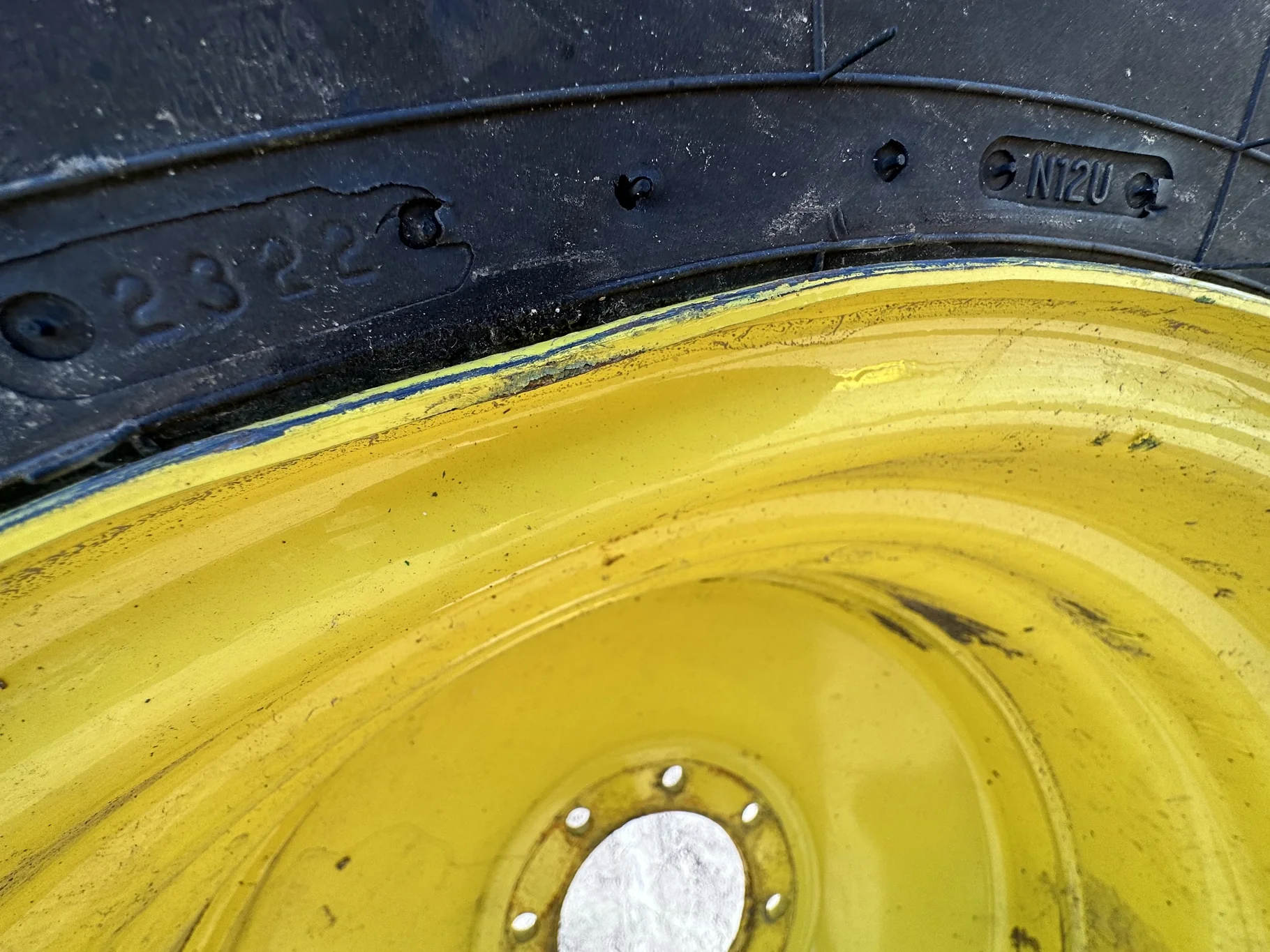 Take-Off 23.1R26 166B Firestone Radial All Traction 23 R-1W On 20 x 26 8-8-6 Combine Yellow Wheel image 9