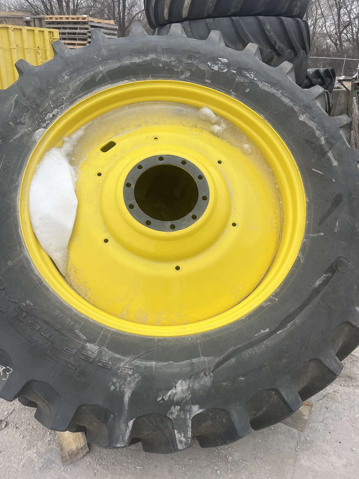 Used VF520/85R46 170B Firestone DT TL R-1W  80-85% On 18 x 46 10-19.19-11.07 0"BS Yellow Dual image 2