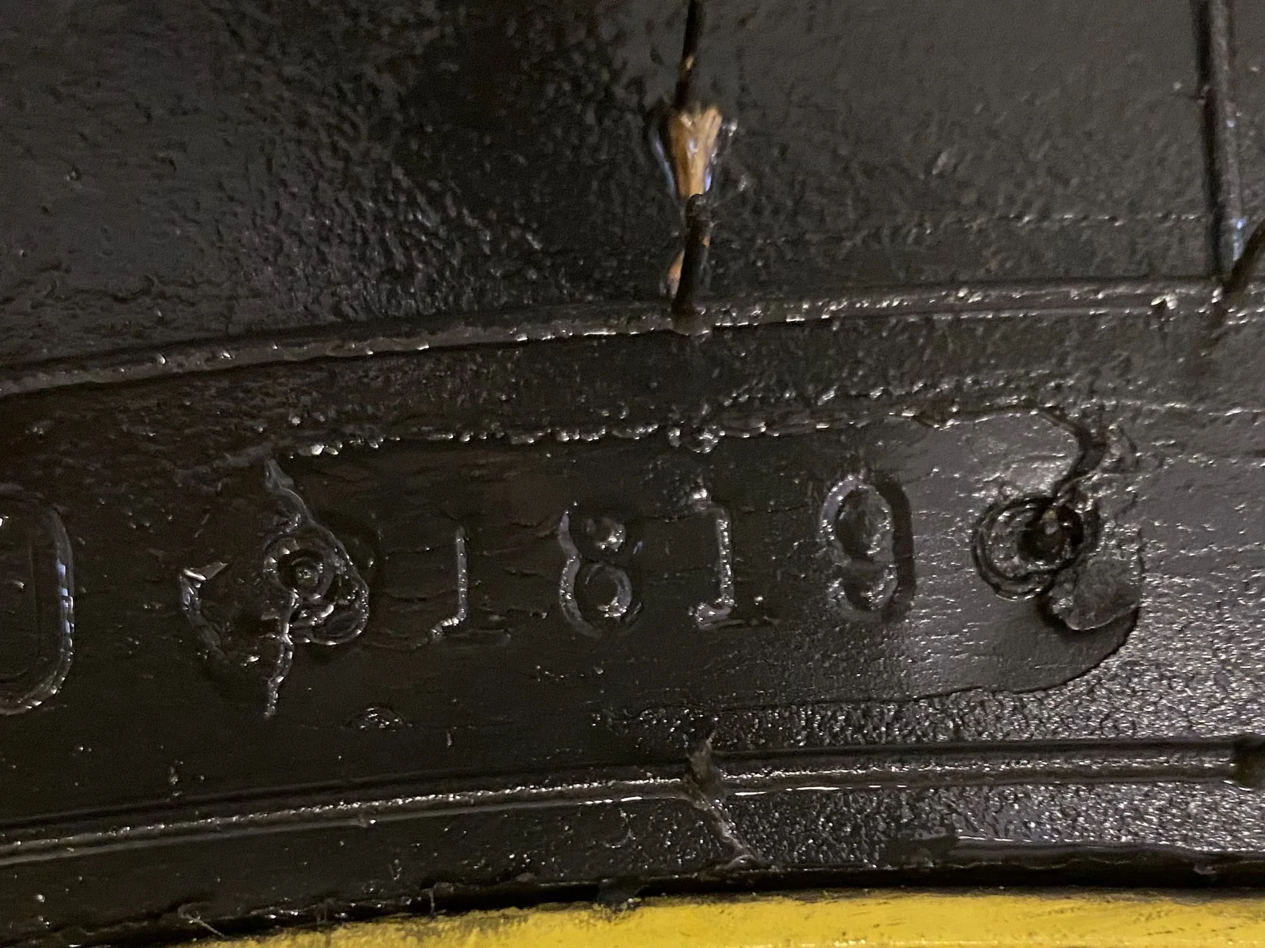 Used 85% 320/85R24 Firestone Performer 85 R1W 122D) on 10 x 24 JD Yellow 8-10.625-8.625 6 loop image 7