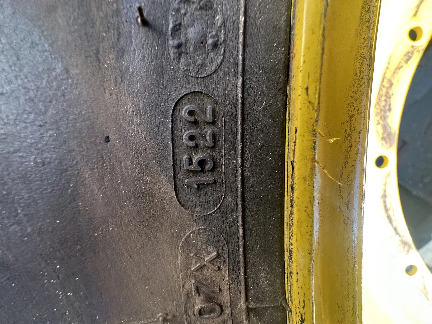 Used 480/80R50 159A8/159B Michelin AgriBib 2 R-1W TL 90% On 15 X 50 12-32.047-30.17 Yellow Wheel image 9