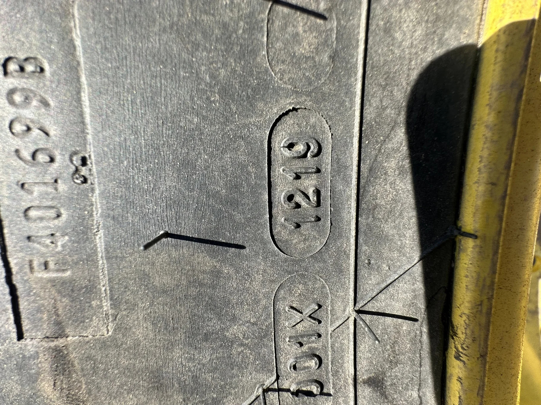 Used VF480/80R50 179D Michelin SprayBib R-1W TL 80% On 15 X 50 JD Yellow 12 Bolt Stub Disc Wheel image 6