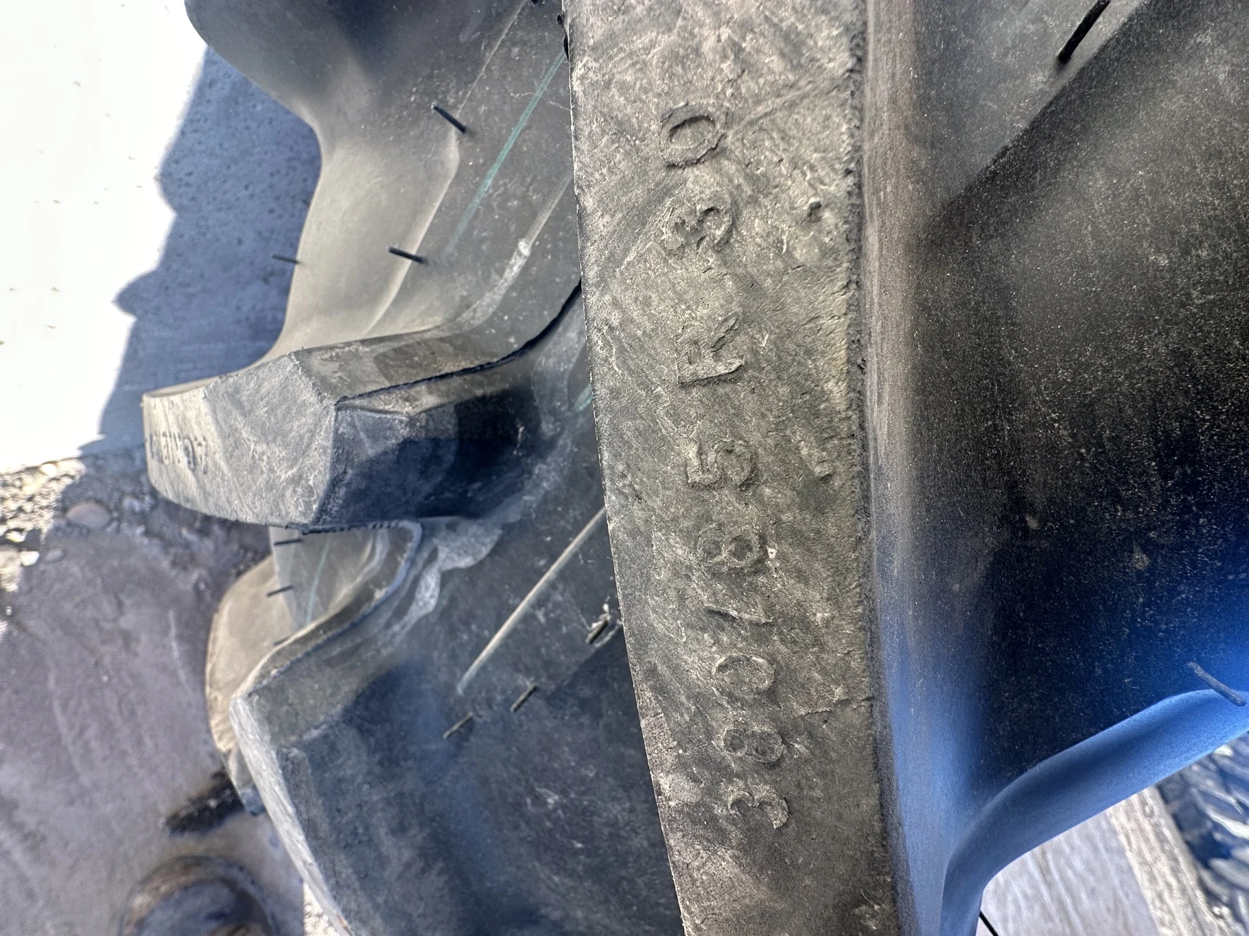 Take-Off 380/85R30 Michelin TL AGRIBIB 2 on a 13 x 30 Kubota Orange (2Bolt) Waffle Wheel With A 10 B image 2