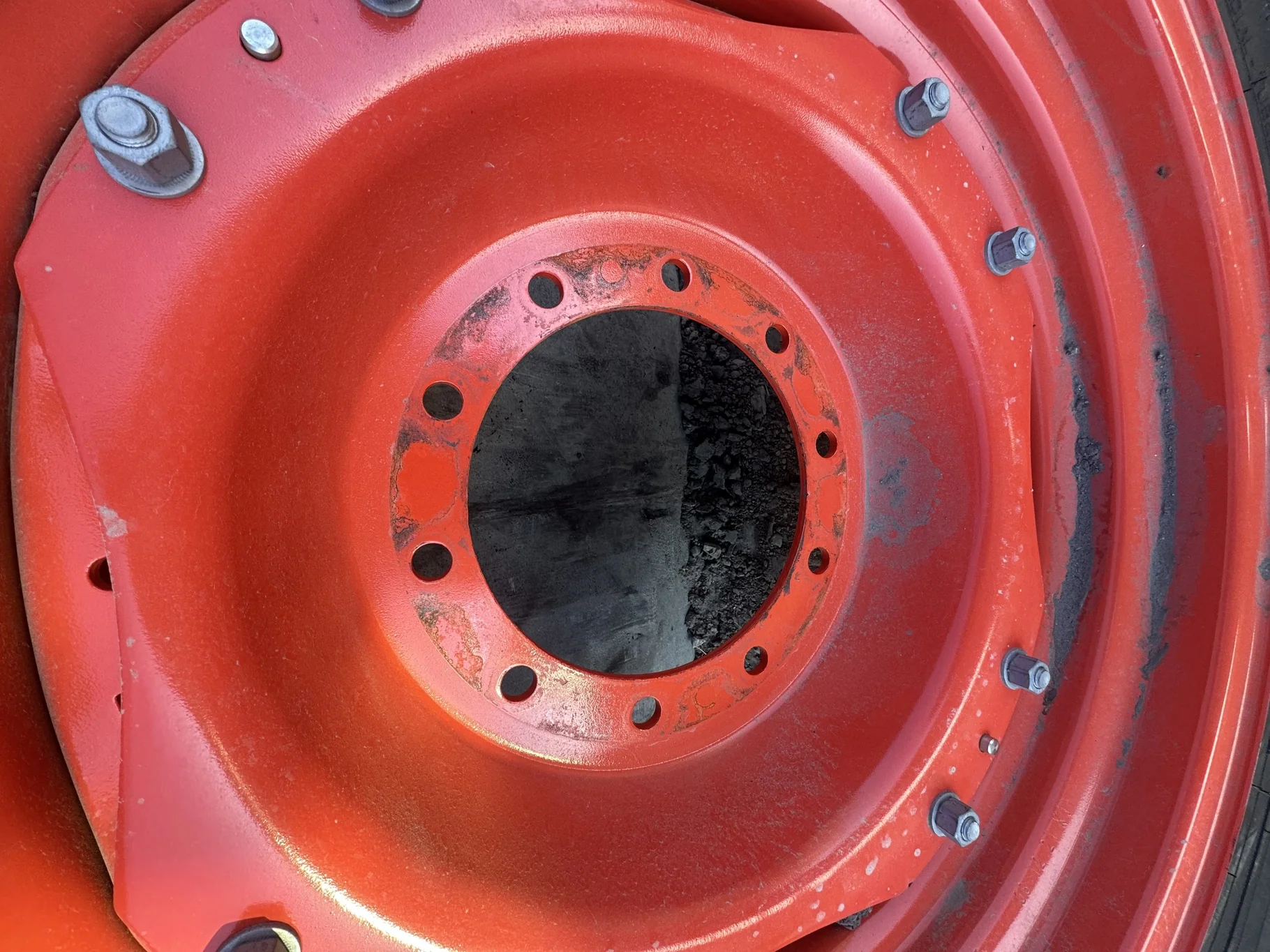 Take-Off 380/85R30 Michelin TL AGRIBIB 2 on a 13 x 30 Kubota Orange (2Bolt) Waffle Wheel With A 10 B image 5