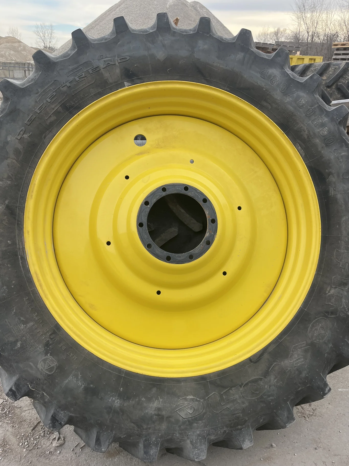 Used 480/80R50 159B Firestone Radial Deep Tread 23 TL R-1W 75-80% On 15 x 50 10-13.19-11.07 Titan