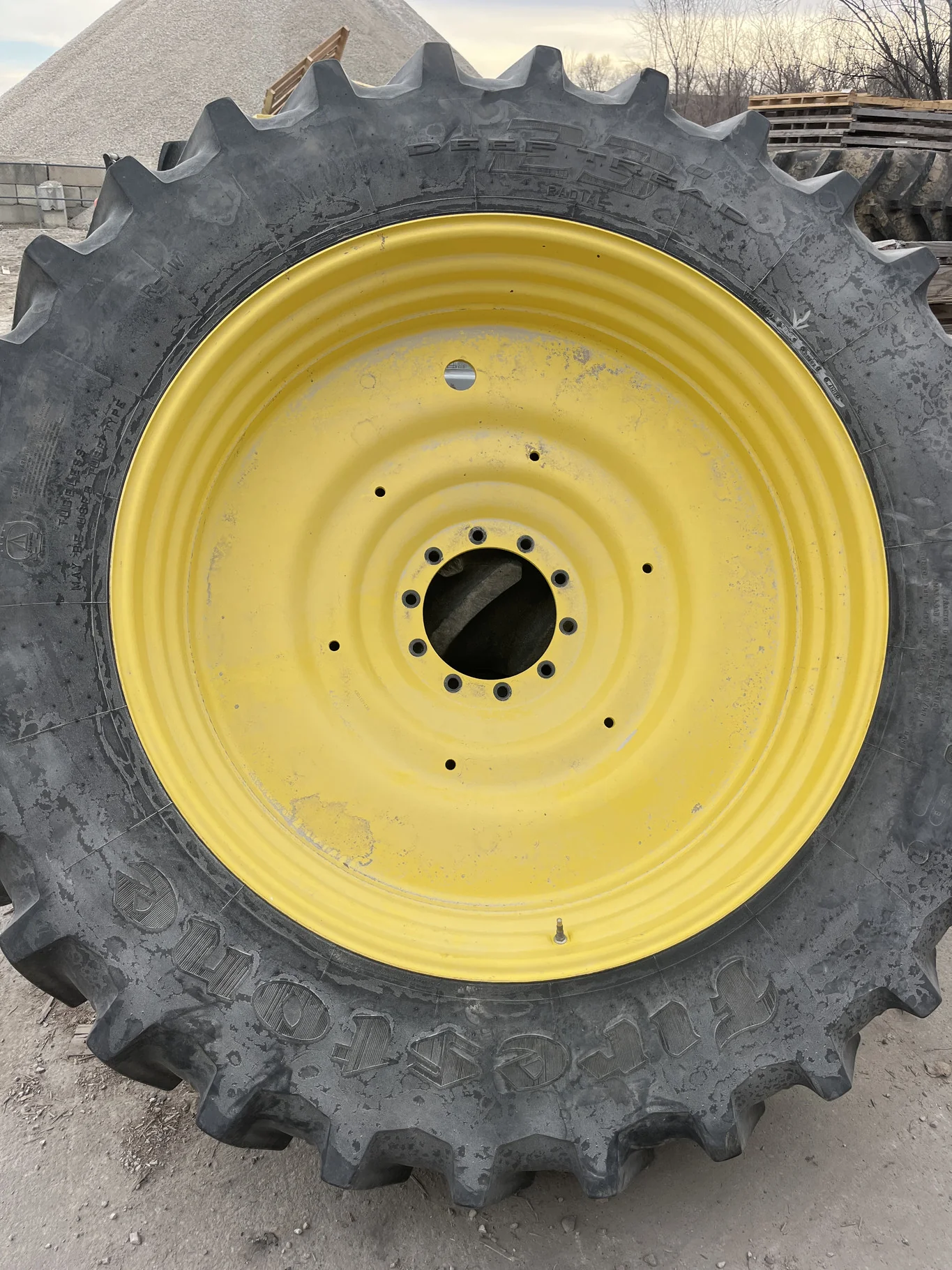 Used 480/80R50 159B Firestone Radial Deep Tread 23 TL R-1W 75-80% On 15 x 50 10-13.19-11.07 Titan image 2