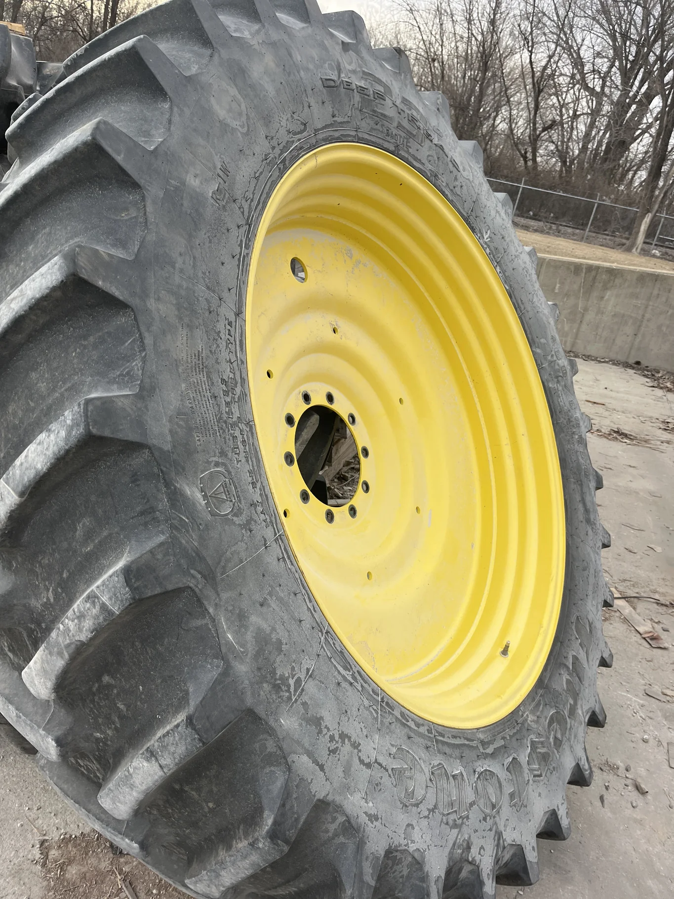 Used 480/80R50 159B Firestone Radial Deep Tread 23 TL R-1W 75-80% On 15 x 50 10-13.19-11.07 Titan image 3