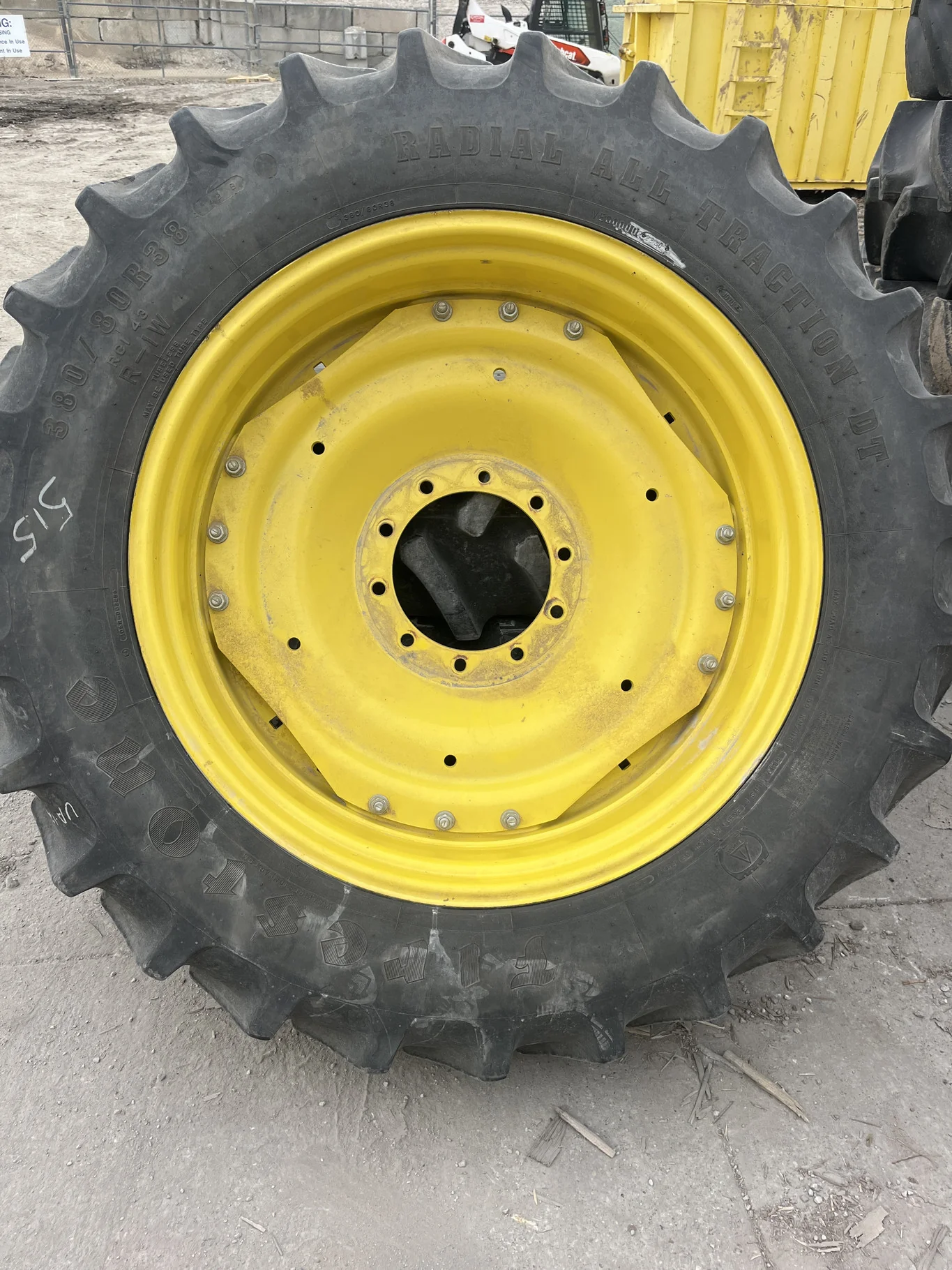 Used 380/80R38 143B Firestone Radial All Traction DT TL R-1W 80-85% On 12 x 38 10-13.19-11.07 Titan