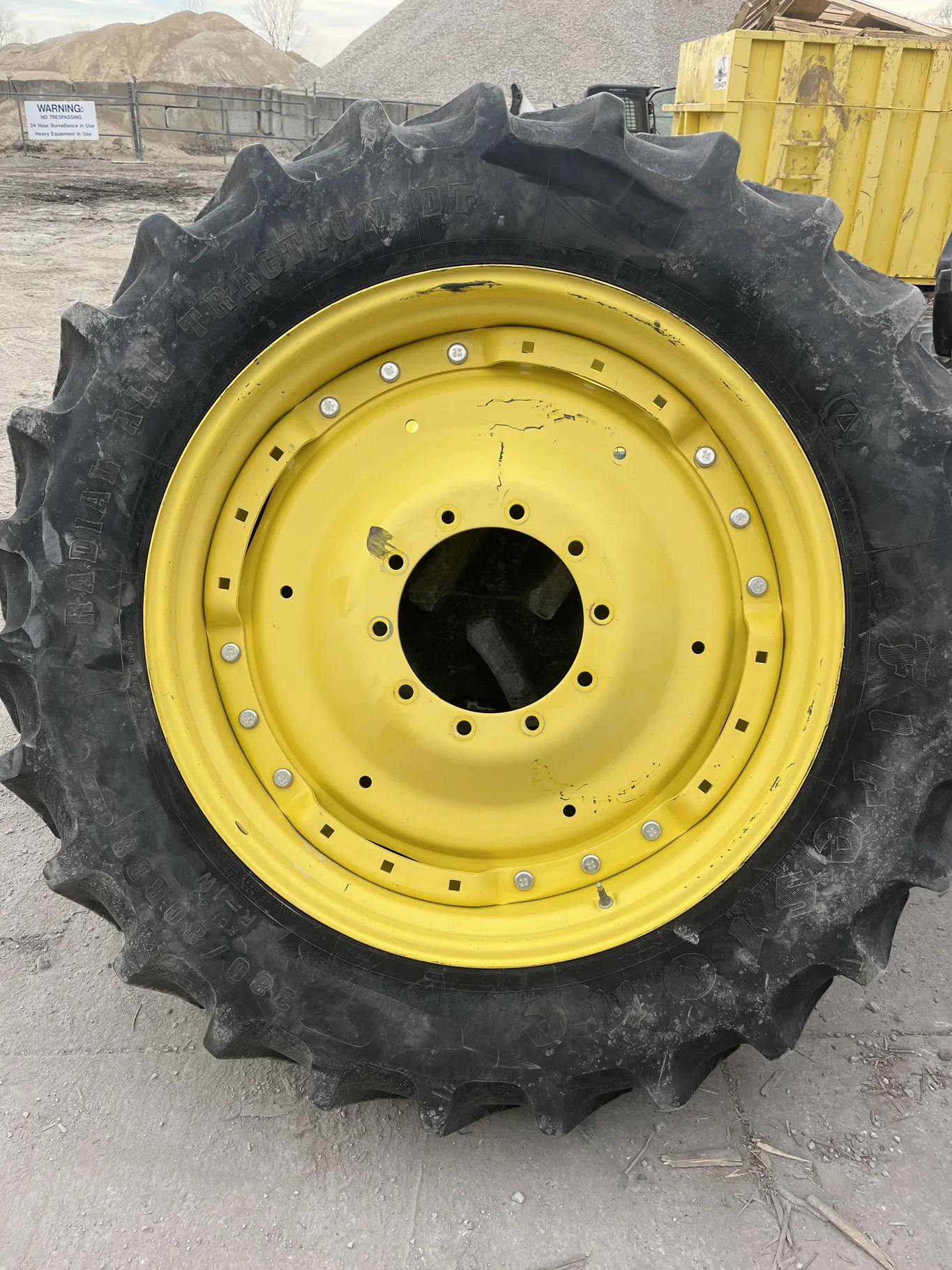 Used 380/80R38 143B Firestone Radial All Traction DT TL R-1W 80-85% On 12 x 38 10-13.19-11.07 Titan image 2
