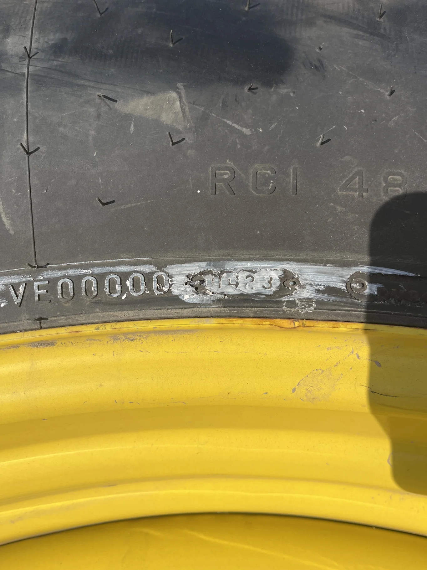 Take-Off 480/80R50 159B Firestone DT TL R-1`W 95-100% On 15 x 50 12-32.047-30.078 Titan Yellow image 4