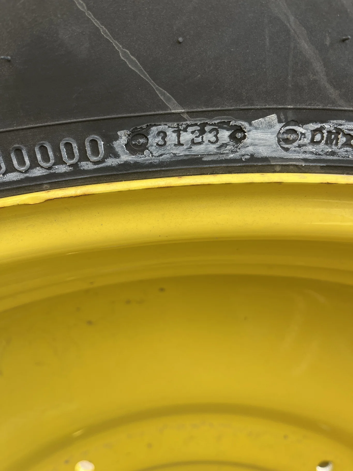 Take-Off 480/80R50 159B Firestone DT TL R-1W 95-100% On 15 x 50 10-13.19-11.07 2"BS Titan YellowDual image 4