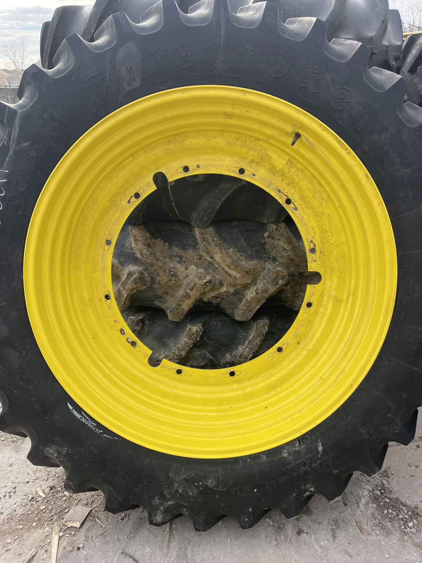 Used 14.9R46 145A8 Firestone Radial All Traction 23 TL R-1 95-100% On 13 x 46 12-32.047-30.078