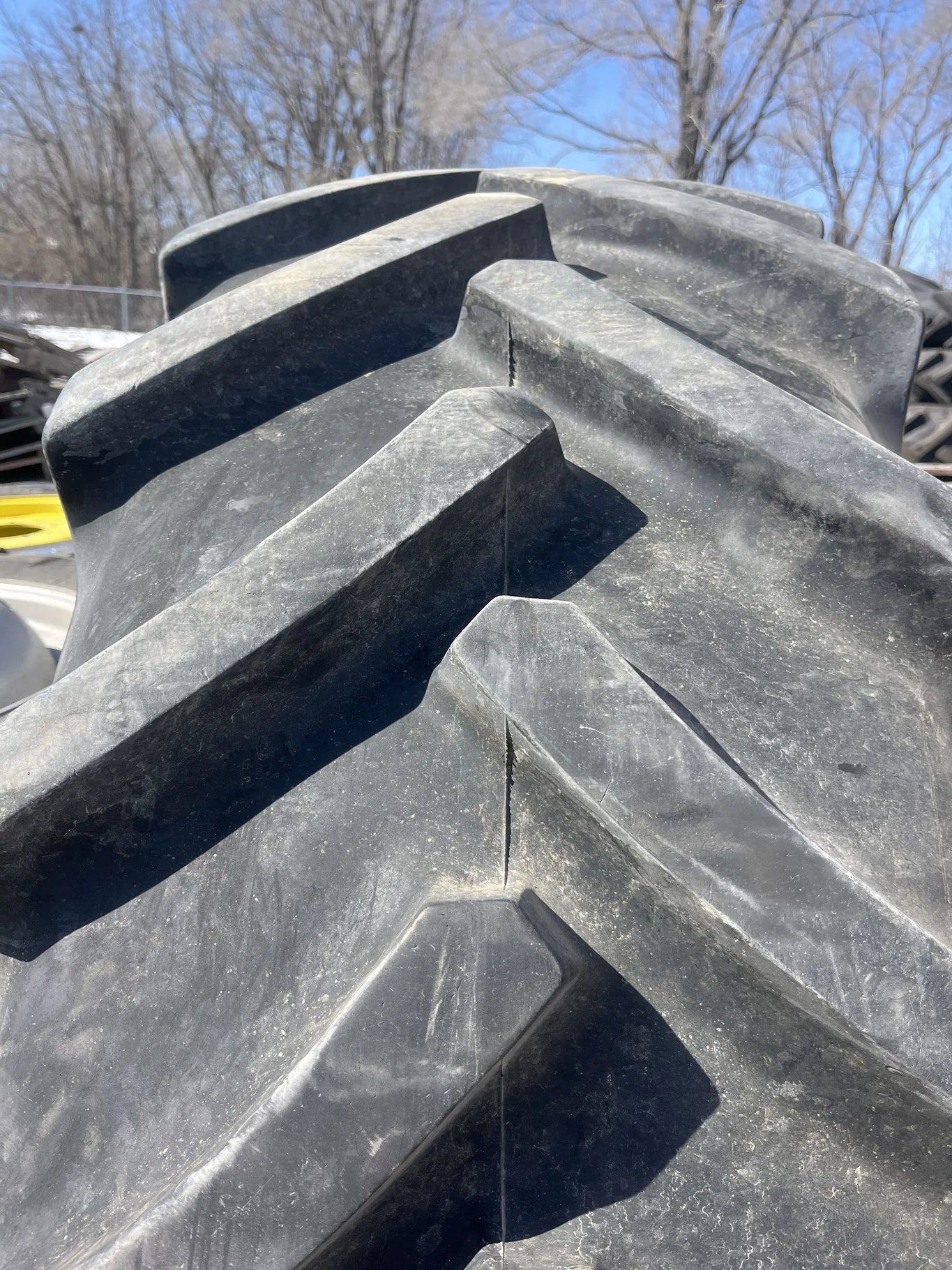 Used 480/70R38 148A8 Mitas HC70 TL R-1W 90-95% On 8-31.0-29.0 9.5"BS Yellow Rim & Rail Wheel image 3