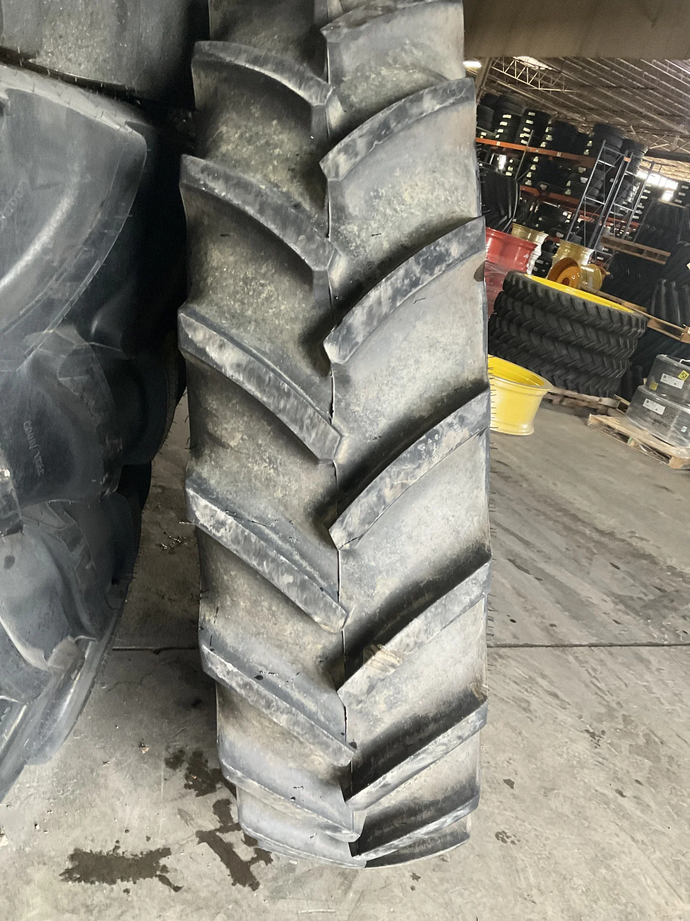 Used 480/95R50 164D Goodyear Optitrac TL R-1W 90-95% On 15 x 50  10-13.19-11.07 1.325"BS Yellow Dual image 2