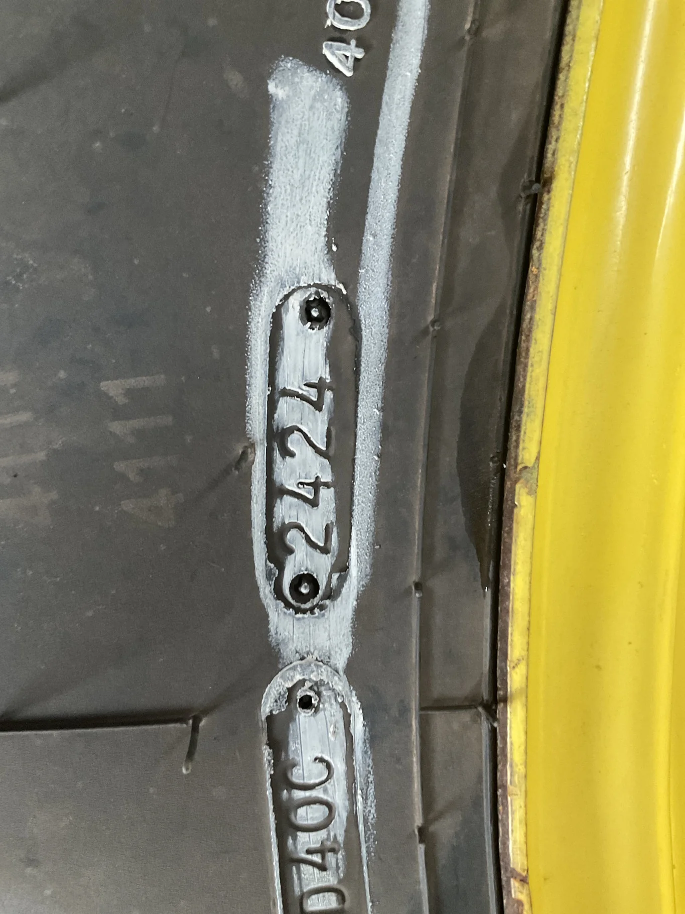 Used 480/95R50 164D Goodyear Optitrac TL R-1W 90-95% On 15 x 50  10-13.19-11.07 1.325"BS Yellow Dual image 3