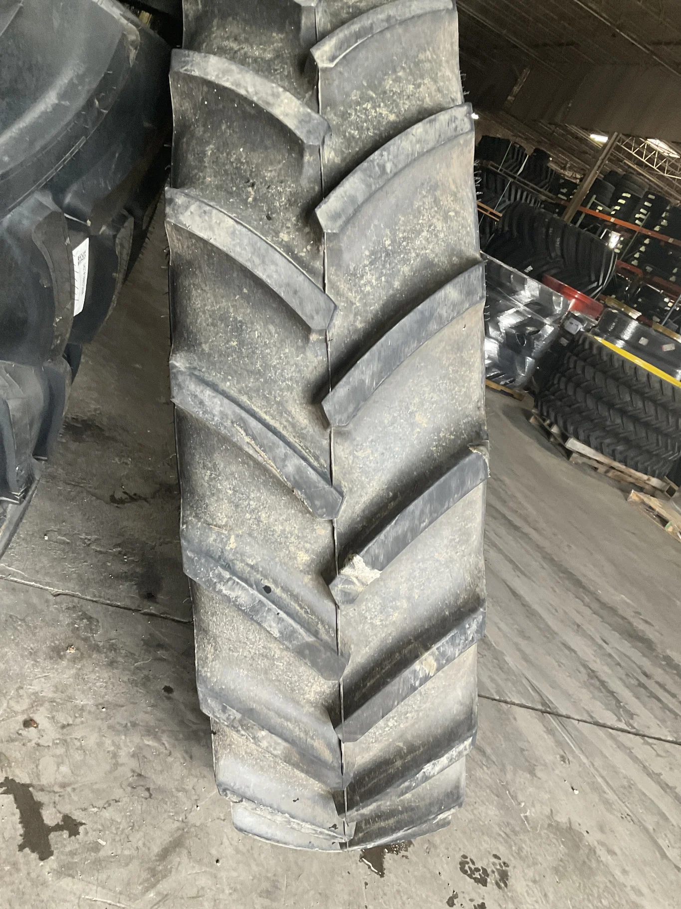 Used 480/95R50 164D Goodyear Optitrac TL R-1W 90-95% On 15 x 50 12-32.047-30.078 4.625"BS Yellow Rim image 2