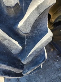 Used 380/80R38 Firestone Radial All Traction DT 142B 75% On 12 x 38 3 bolt waffle with10 bolt cen image 3