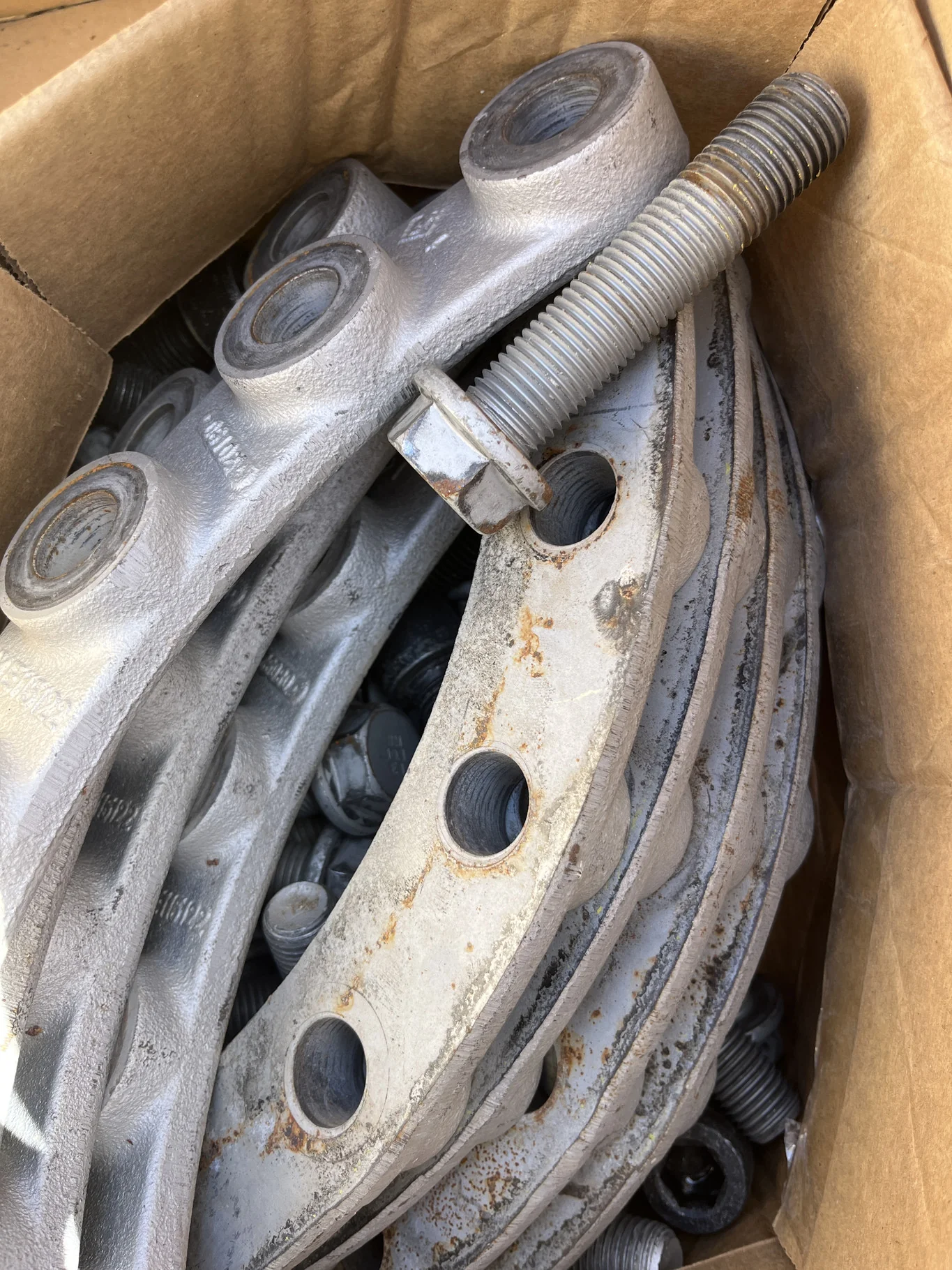 Used 2” Silver spacer for JD X9 combines. 20-18.5. To 20-13.19 with hardware image 3