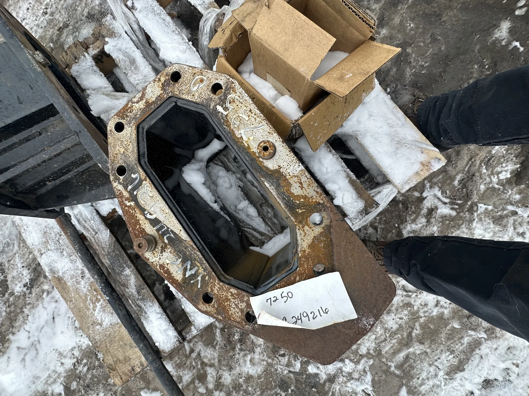 Used 10.5" Frame Extension Kit for Case 7250H for 30" Single Tire Rows Gloss Black - Good Condition image 4
