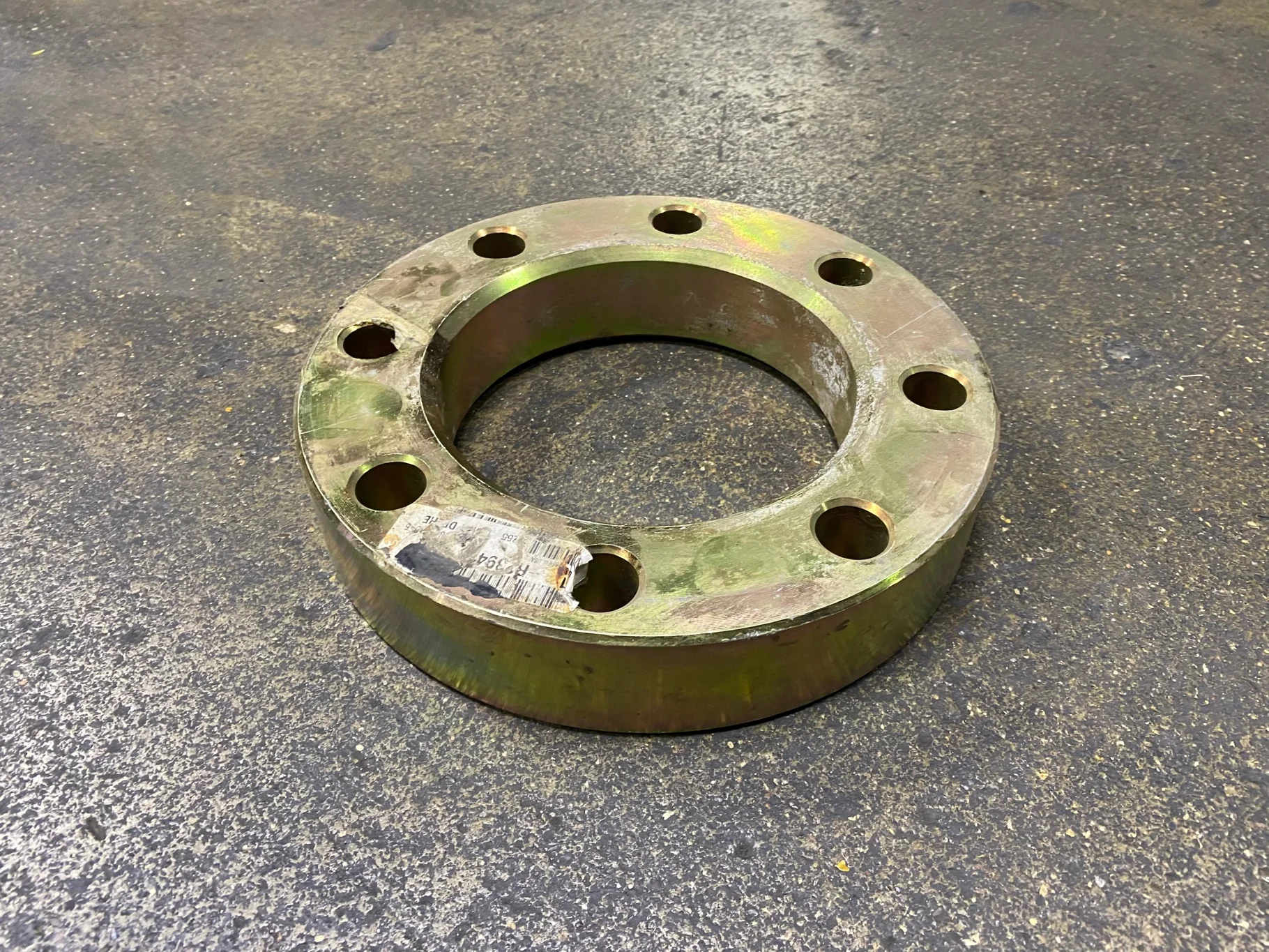 USED 2" SPACER TO CONVERT JD8030 MIDROLLER TO FIT JD8020 AXLE (8 ON 8 W/ 7/8" BOLT HOLES)