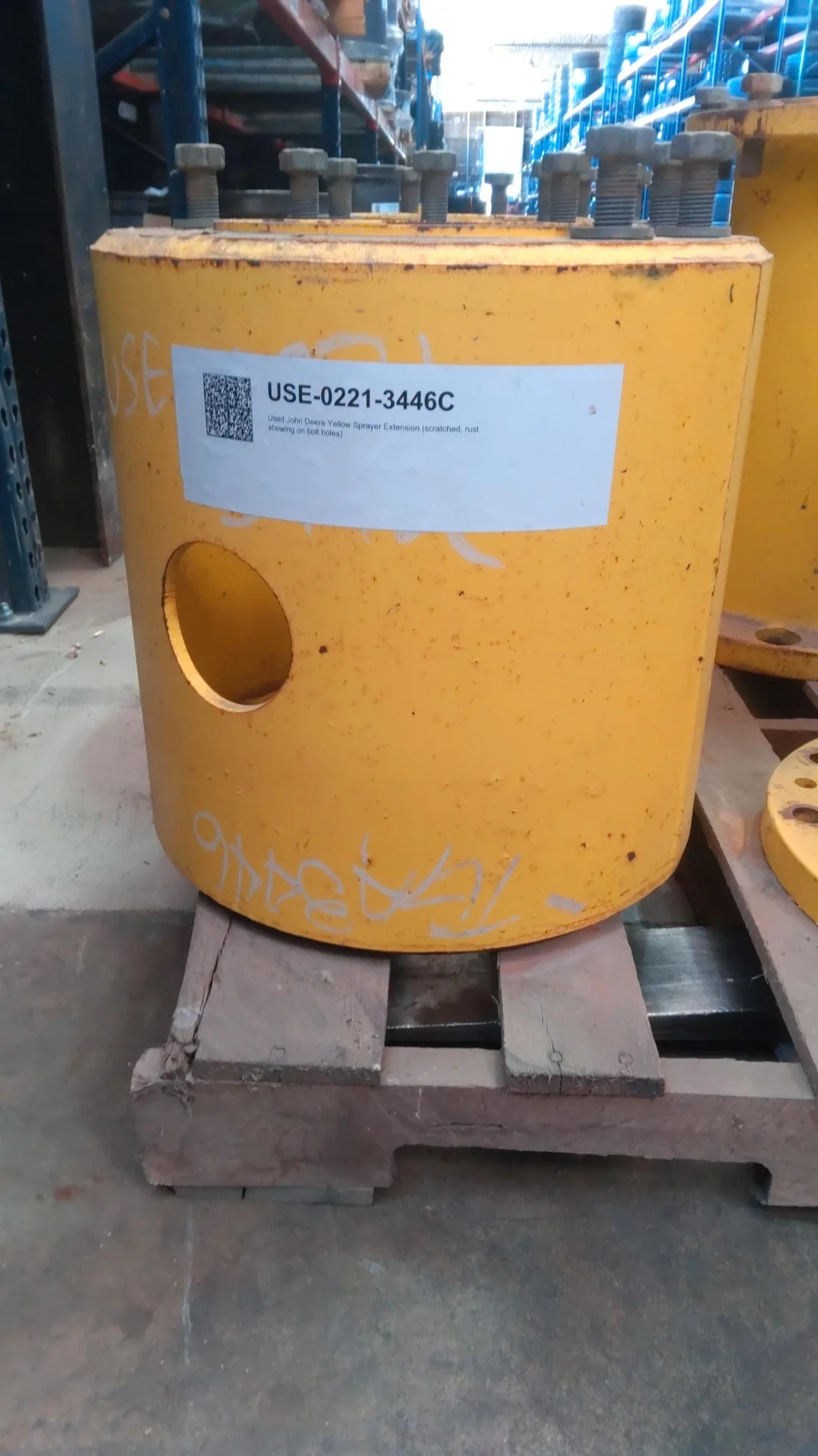 Used Extension John Deere Yellow Sprayer (scratched, rust showing on bolt holes) image 2