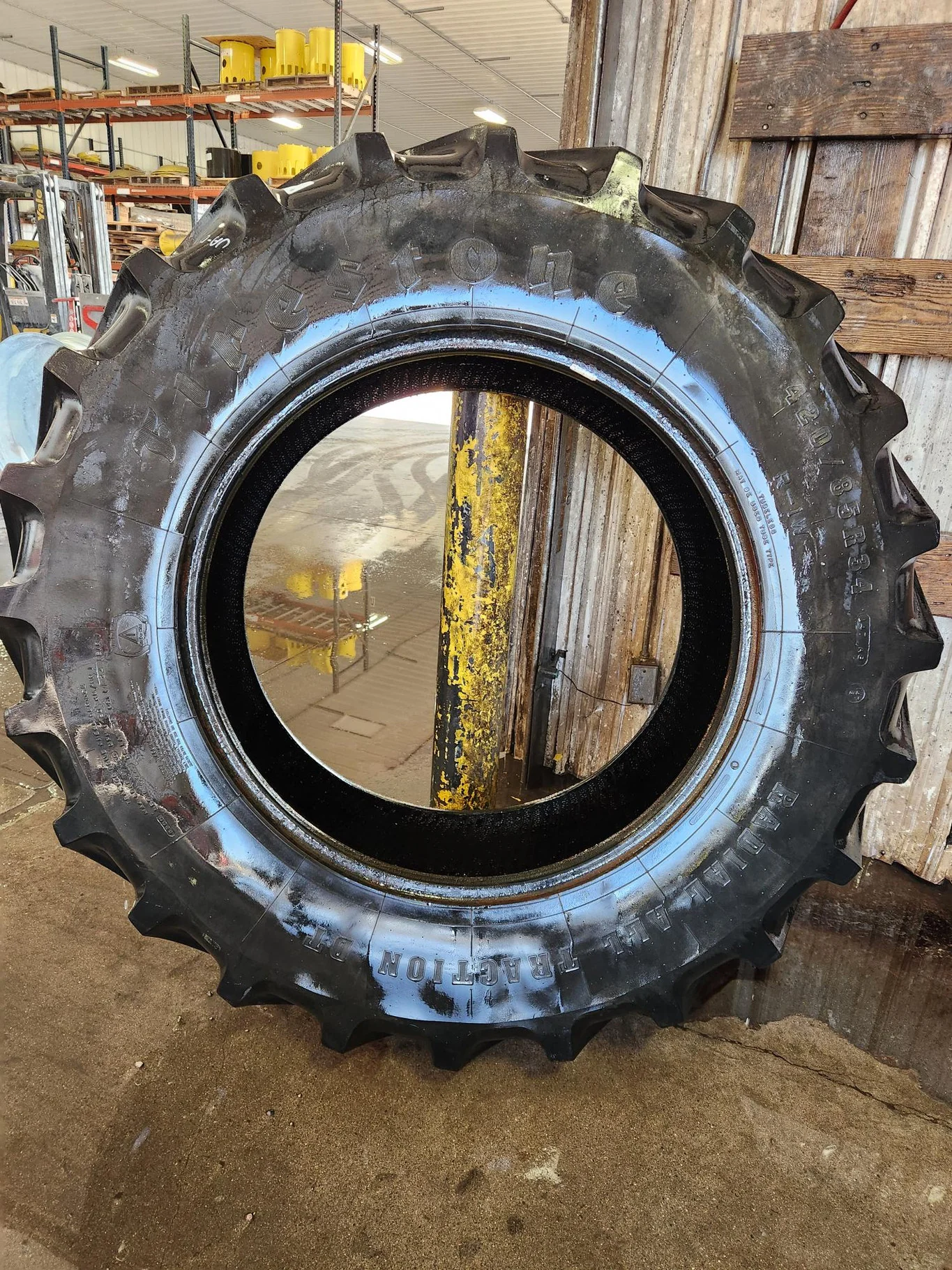 Used 420/85R34 147B Firestone Radial All Traction Deep Tread R-1W TL 50-55%