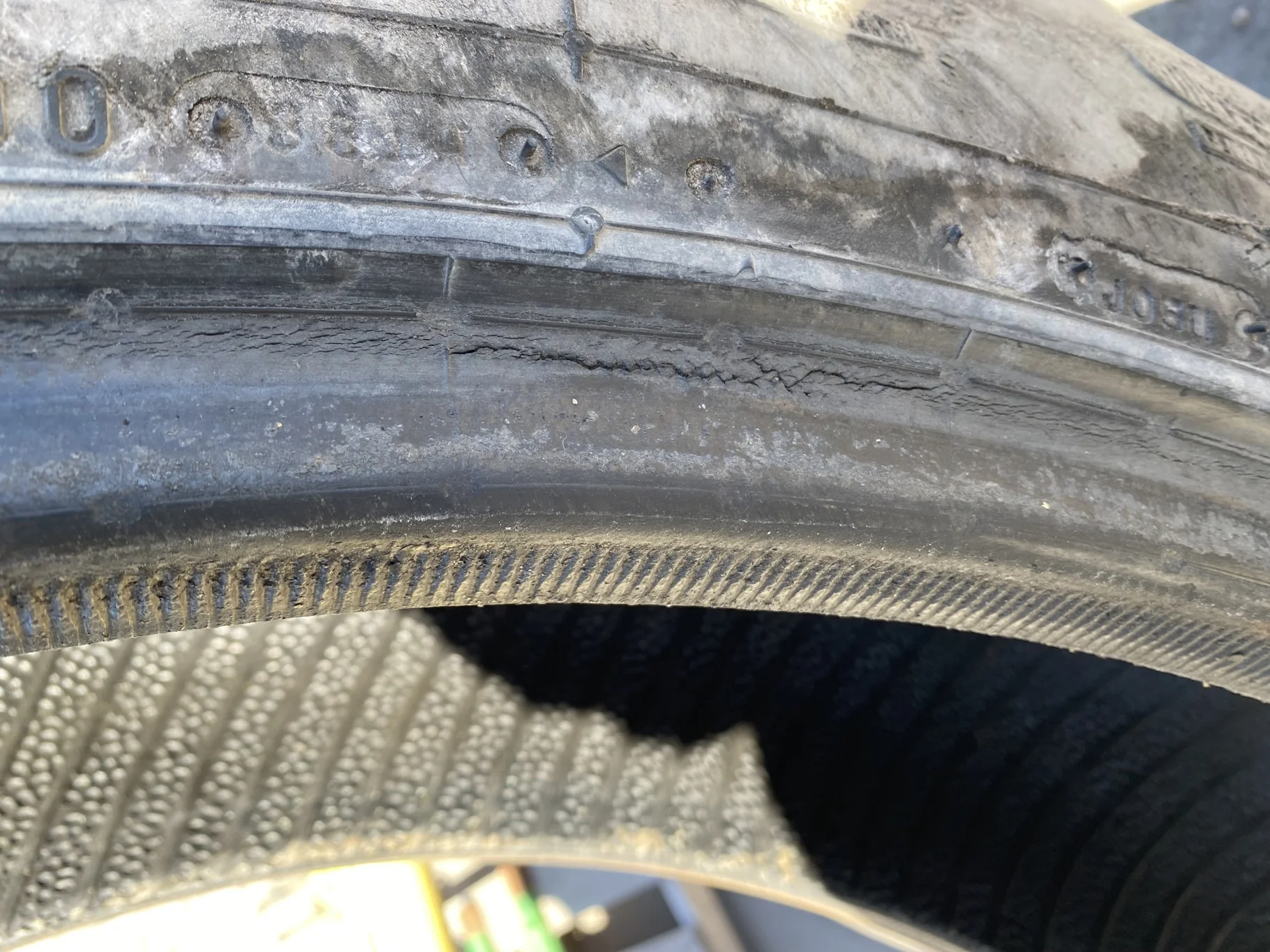 Used 320/85R38 Firestone Radial All Traction DT R-1W 143A8 TL 50% (Lug Cuts, Weathering, roadwear, image 8