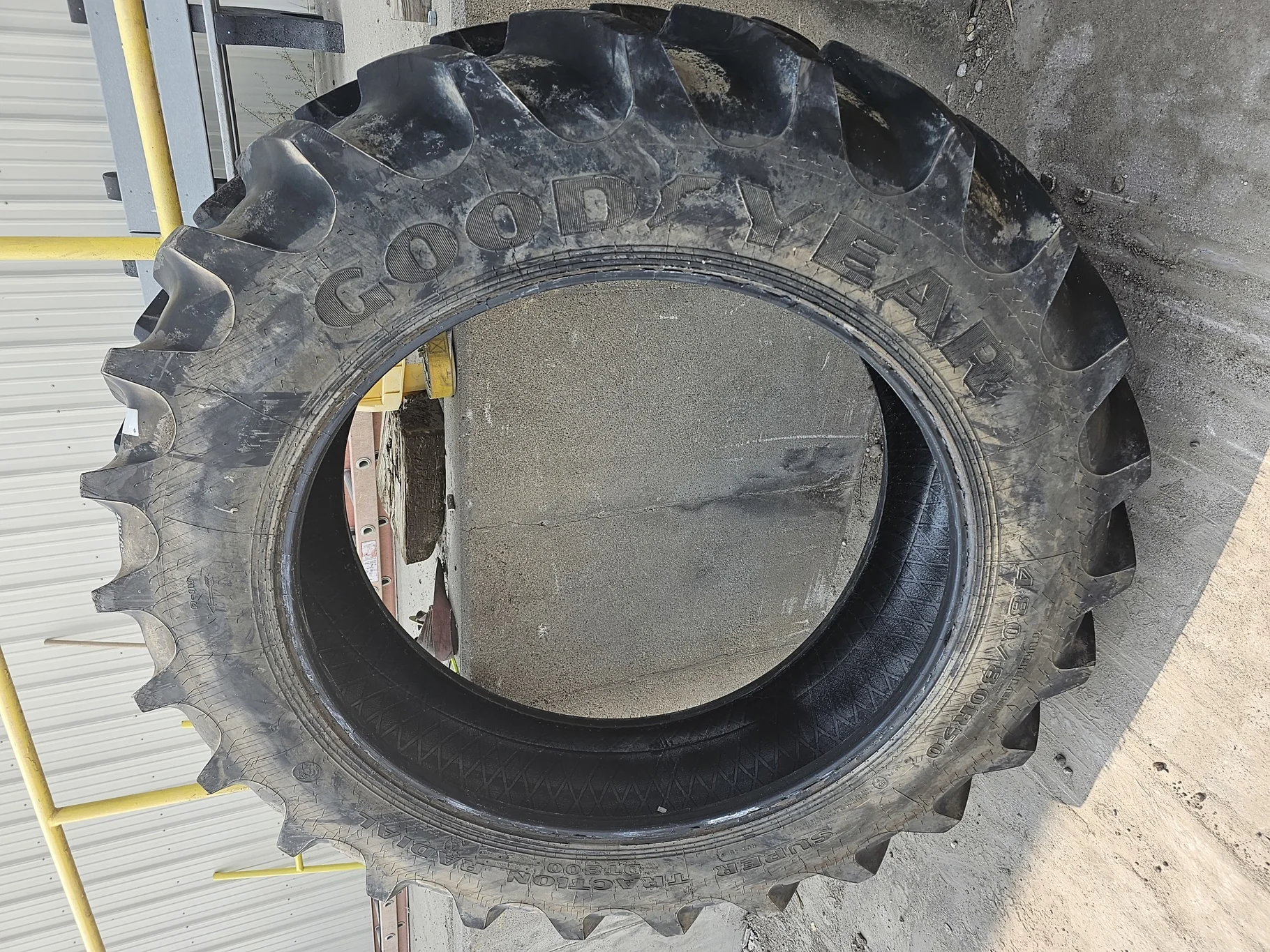 Used 480/80R50 Goodyear Super Traction Radial DT800 R-1W (159D) 90% (Lug Cuts) - Good Condition