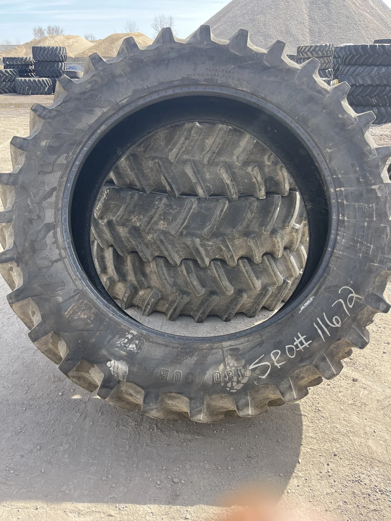 Used 480/80R50 159B Firestone Deep Tread 23 TL R-1W 85-90%