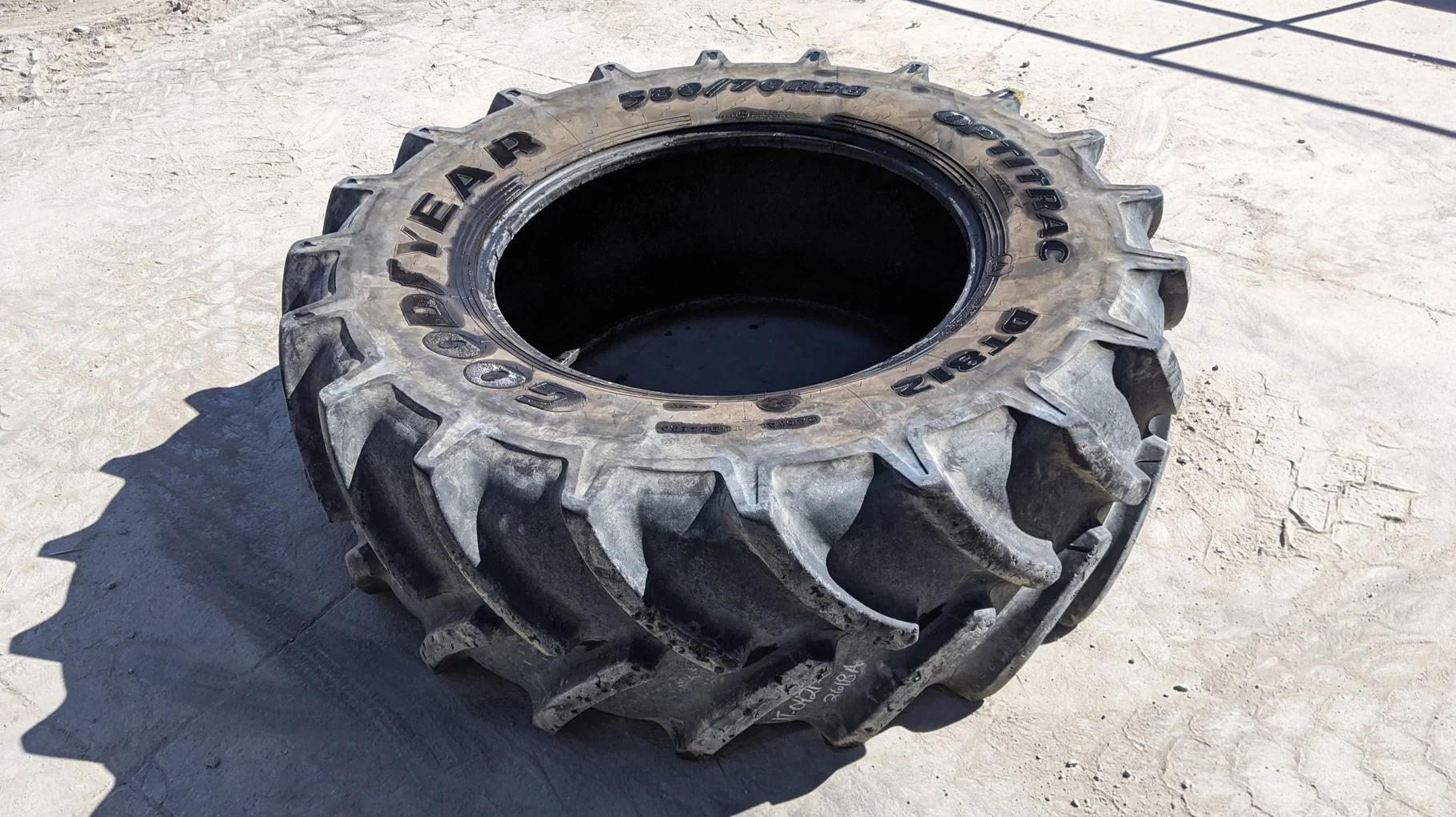 Used 580/70R38 155A8 Goodyear Optitrac R-1W TL 85%