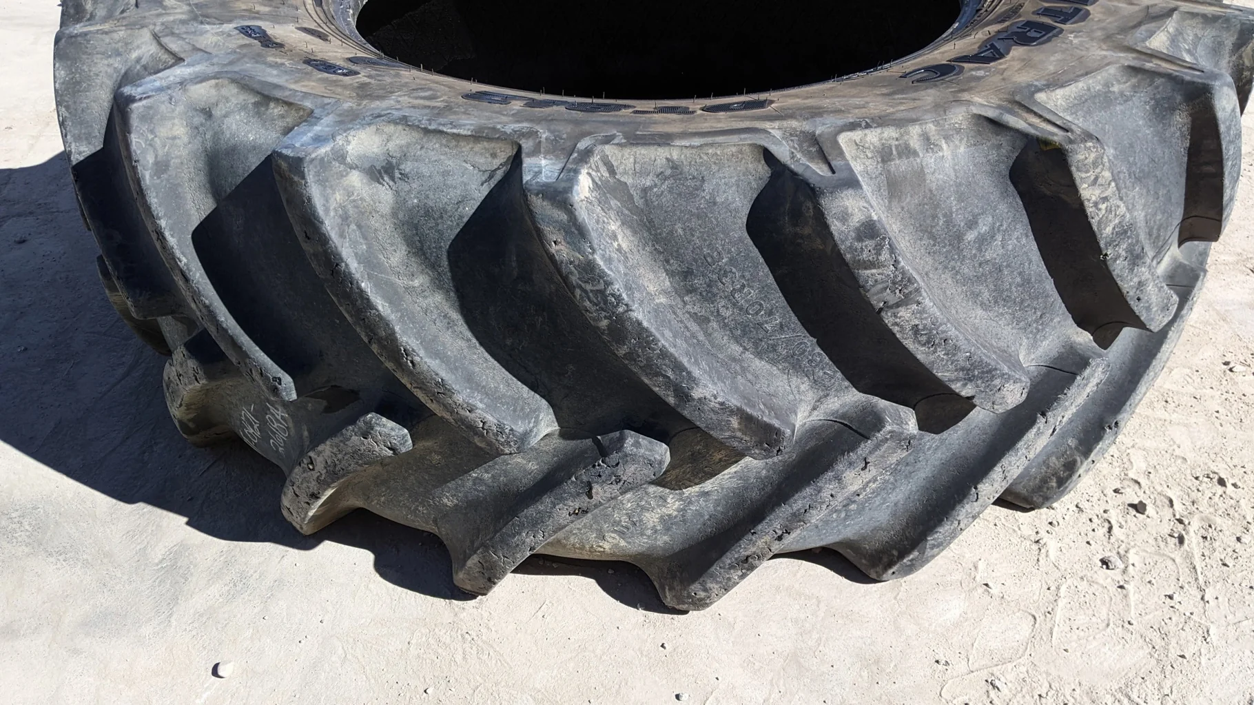 Used 580/70R38 155A8 Goodyear Optitrac R-1W TL 85% image 2