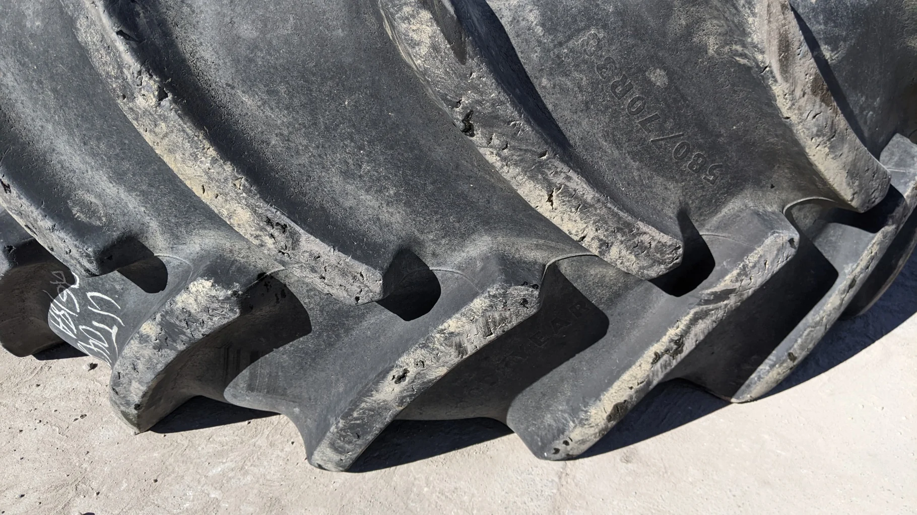 Used 580/70R38 155A8 Goodyear Optitrac R-1W TL 85% image 4