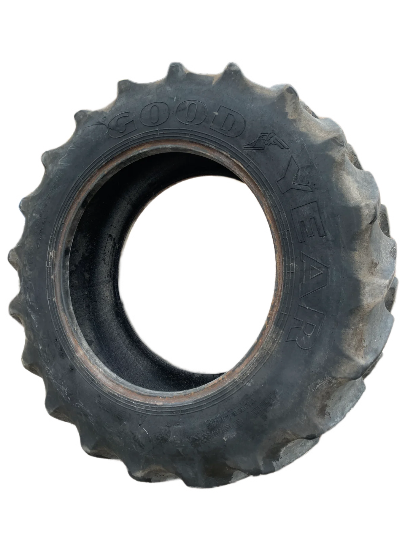 Used 420/85R34 Goodyear Super Traction Radial 65% (Stubble; Weathering Between Lugs;