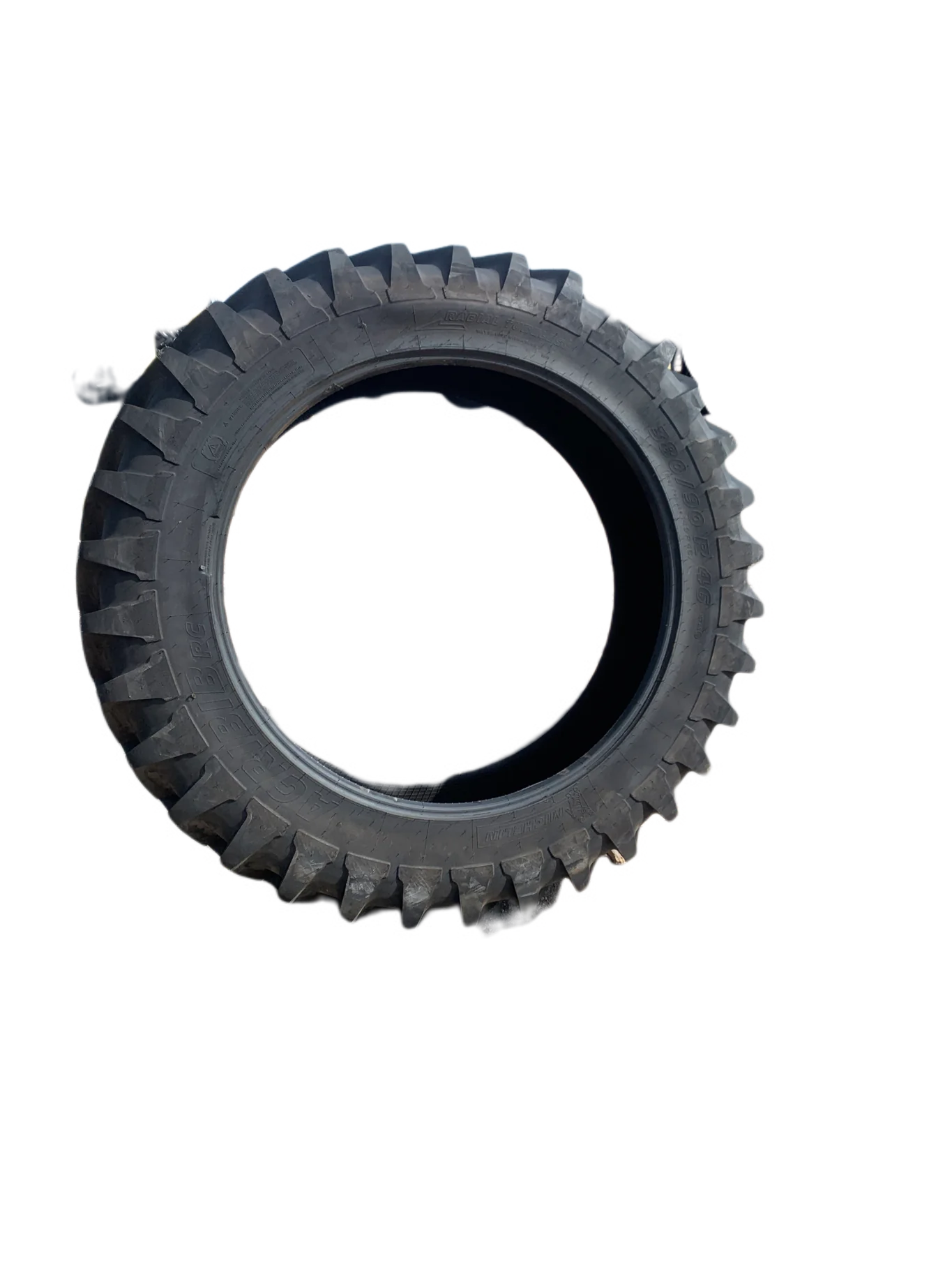 Take-Off 380/90R46 Michelin AgriBib Row Crop R-1W 157B TL - Excellent Condition