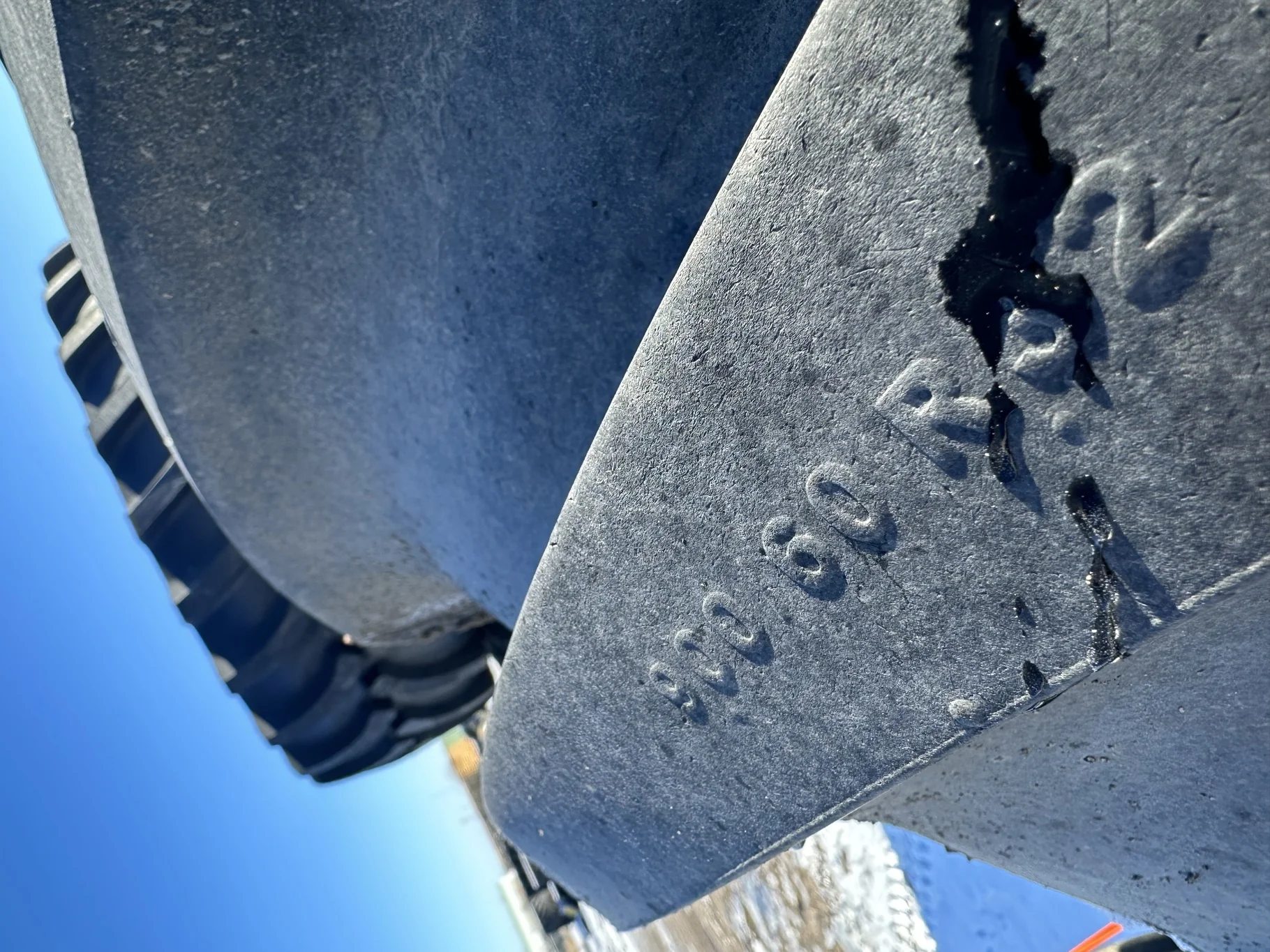 USED 900/60R32 Michelin MegaXBib 2 R1W 181A8 TL 95% (Small Lug Cuts; Gash Between Lugs) image 6