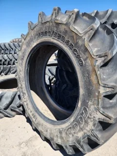 Used IF520/85R42 Goodyear Optitrac 169D 94% ( side wall cut; lug stubble; Between tread cuts) image 2