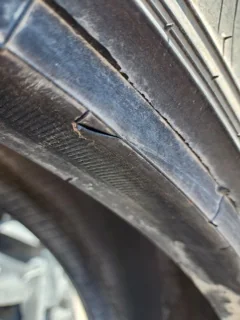 Used IF520/85R42 Goodyear Optitrac 169D 94% ( side wall cut; lug stubble; Between tread cuts) image 5