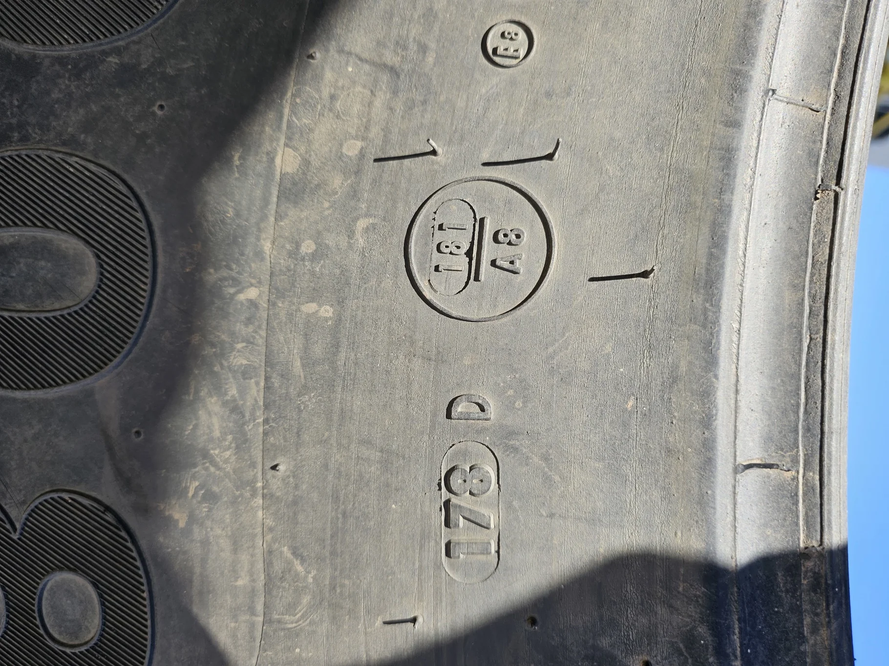 Used 800/70R38 CHO Mitas SFT 178D/181A8 TL 80% - Good Condition (Lug Stubble, Lug Cuts) image 6