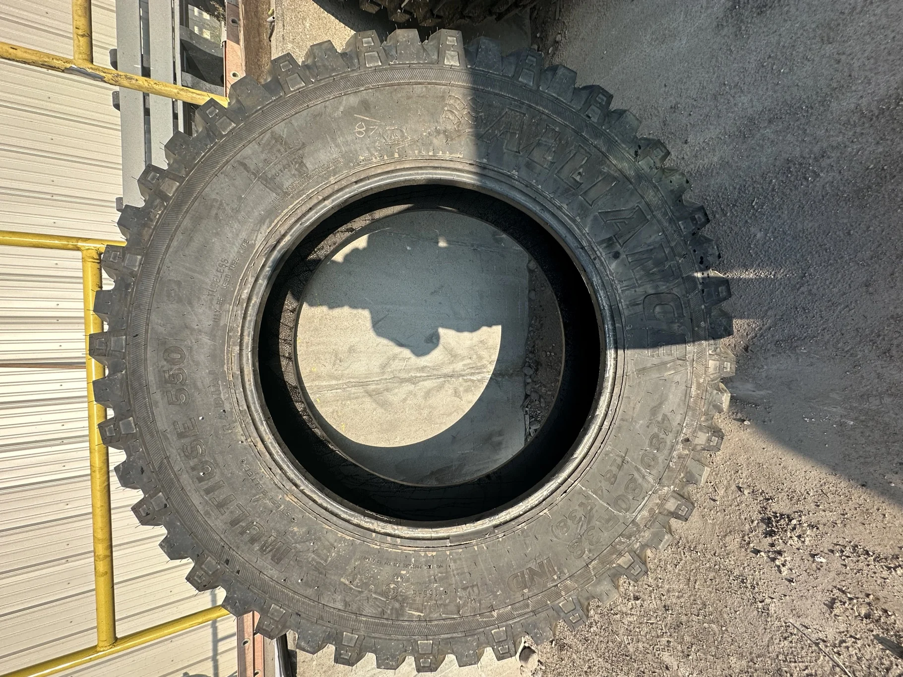 Take-Off 480/80R38 (18.4R38) Alliance 550 Multi-Use Steel Belted 166A8/161D TL - Excellent Condition image 2