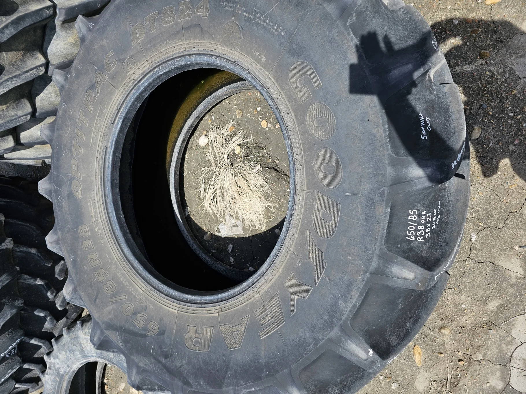 Used 650/85R38 Goodyear Optitrac (173D) R-1W TL 95%