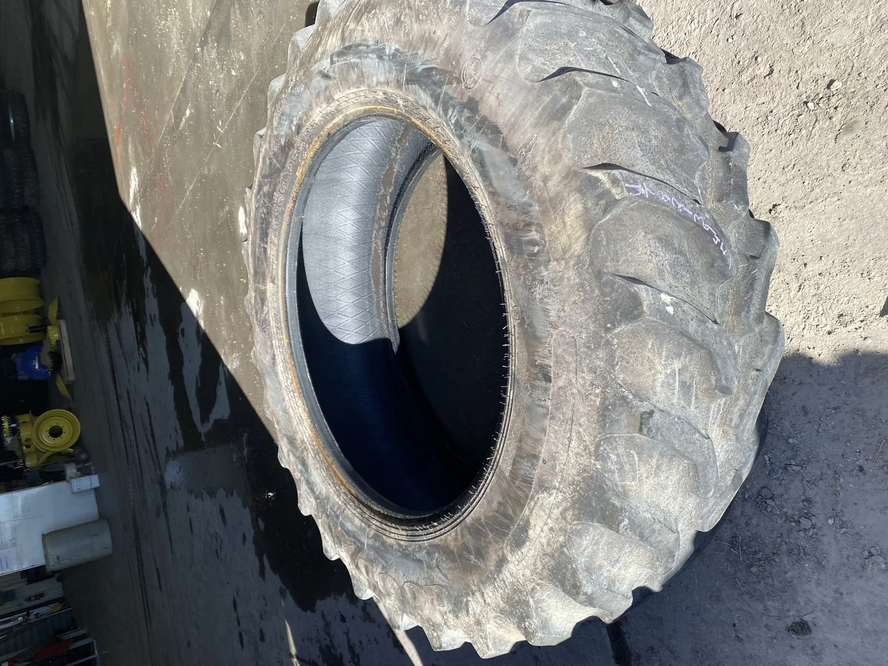 Used 520/85R42 Goodyear Dyna Torque Radial 157A8/B R-1 TL 70% (split between lugs) - Good Condition image 3