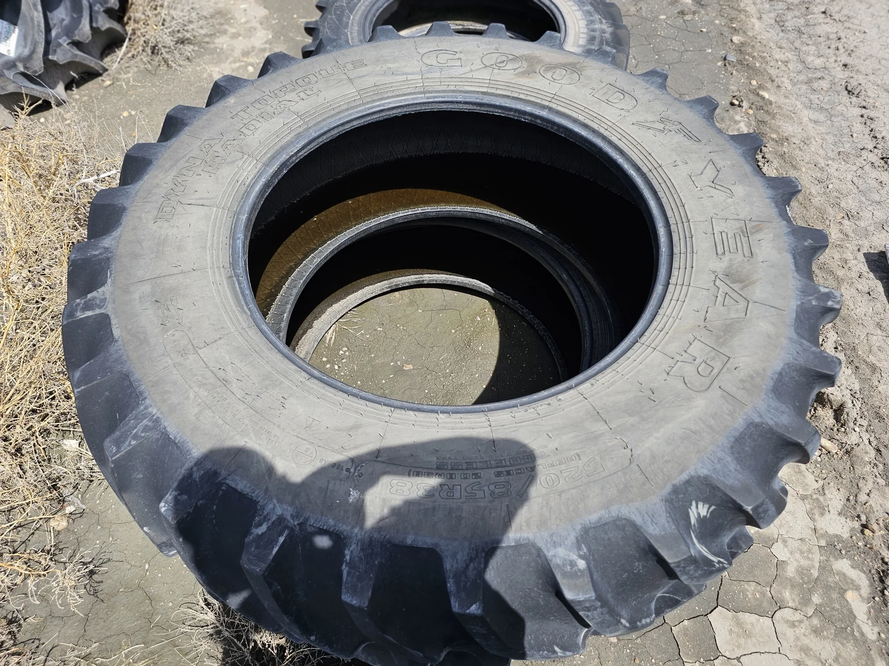 Used 520/85R38 Goodyear Dyna Torque Radial 155A8/B R-1 TL 75% - Good Condition  _x000D_ (Uneven Trea image 2