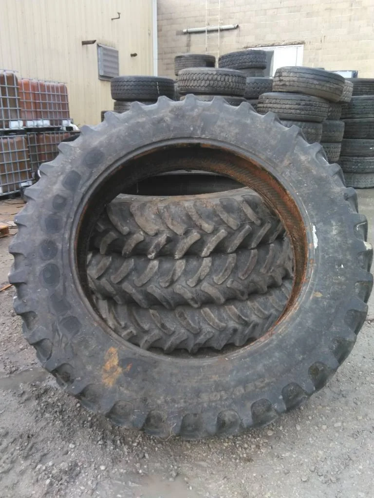 Used 380/105R50 166A8 Firestone Radial 9100 TL R-1 65-70% (DOT 0608) Mild Stubble