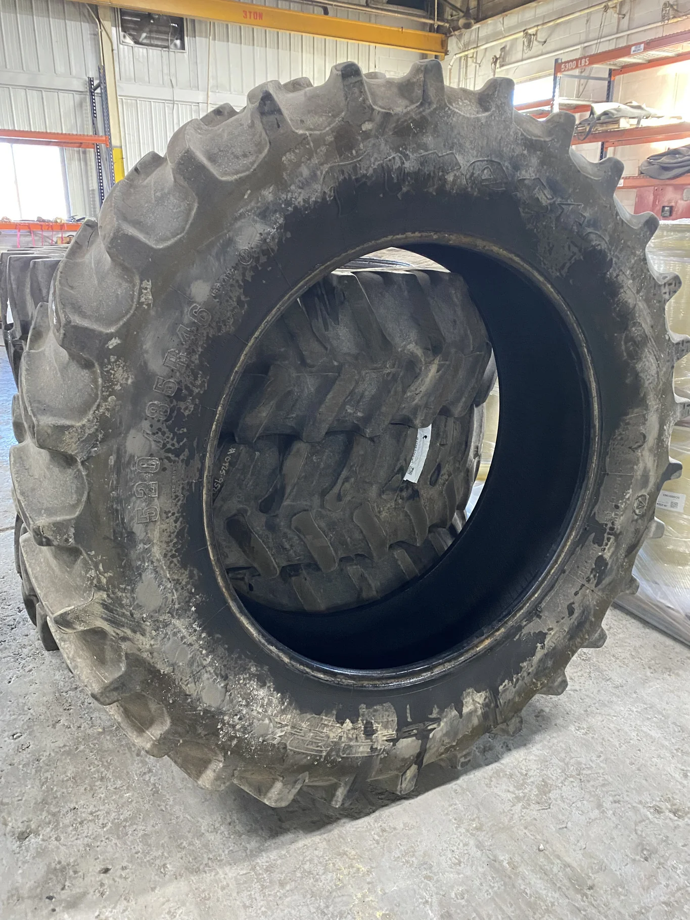 Used 520/85R46 158A8 Firestone Deep Tread 23 TL R-1W 75-80% image 4