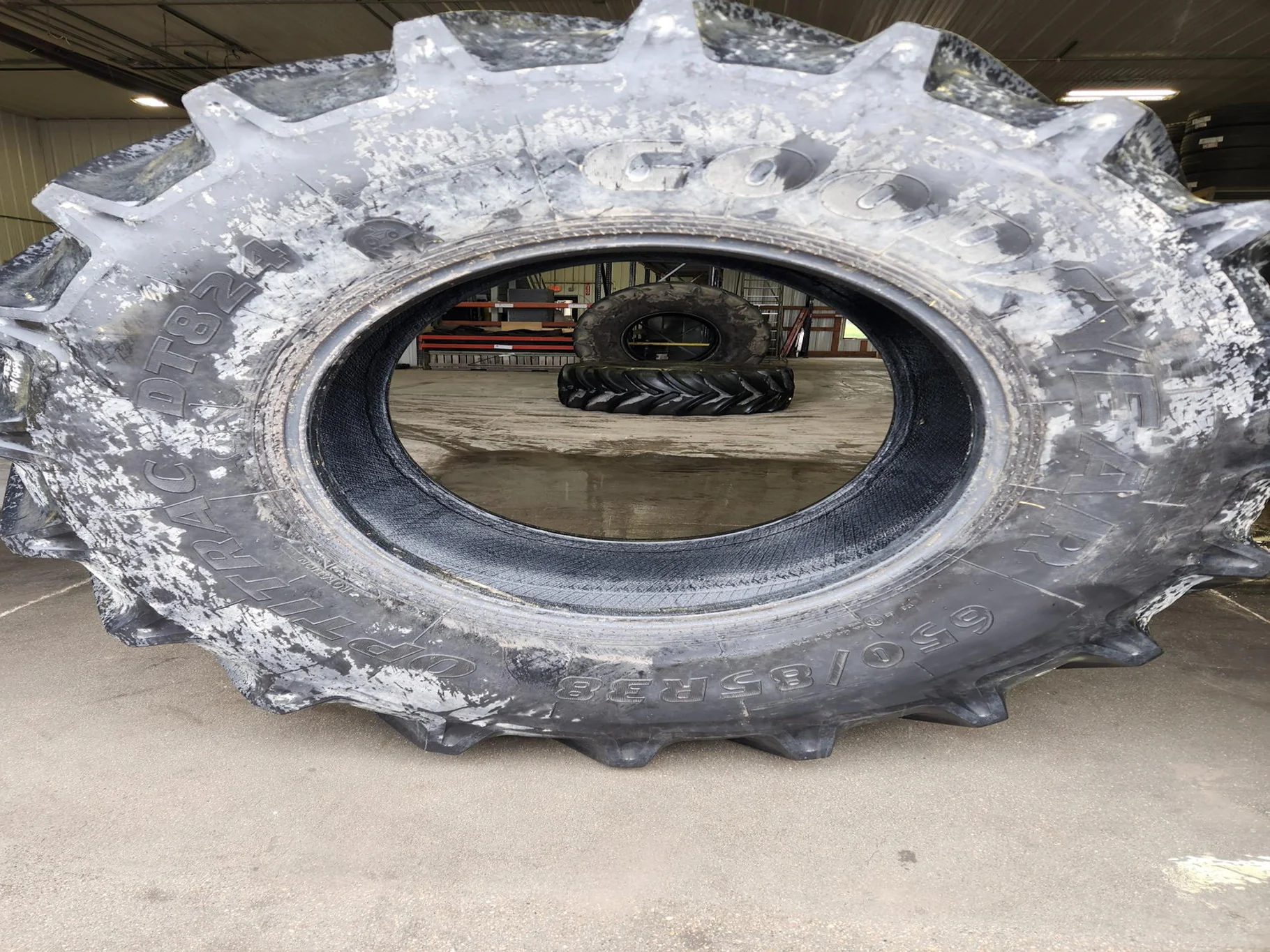 Used 650/85R38 173D Goodyear Optitrac R-1W TL 90% image 2