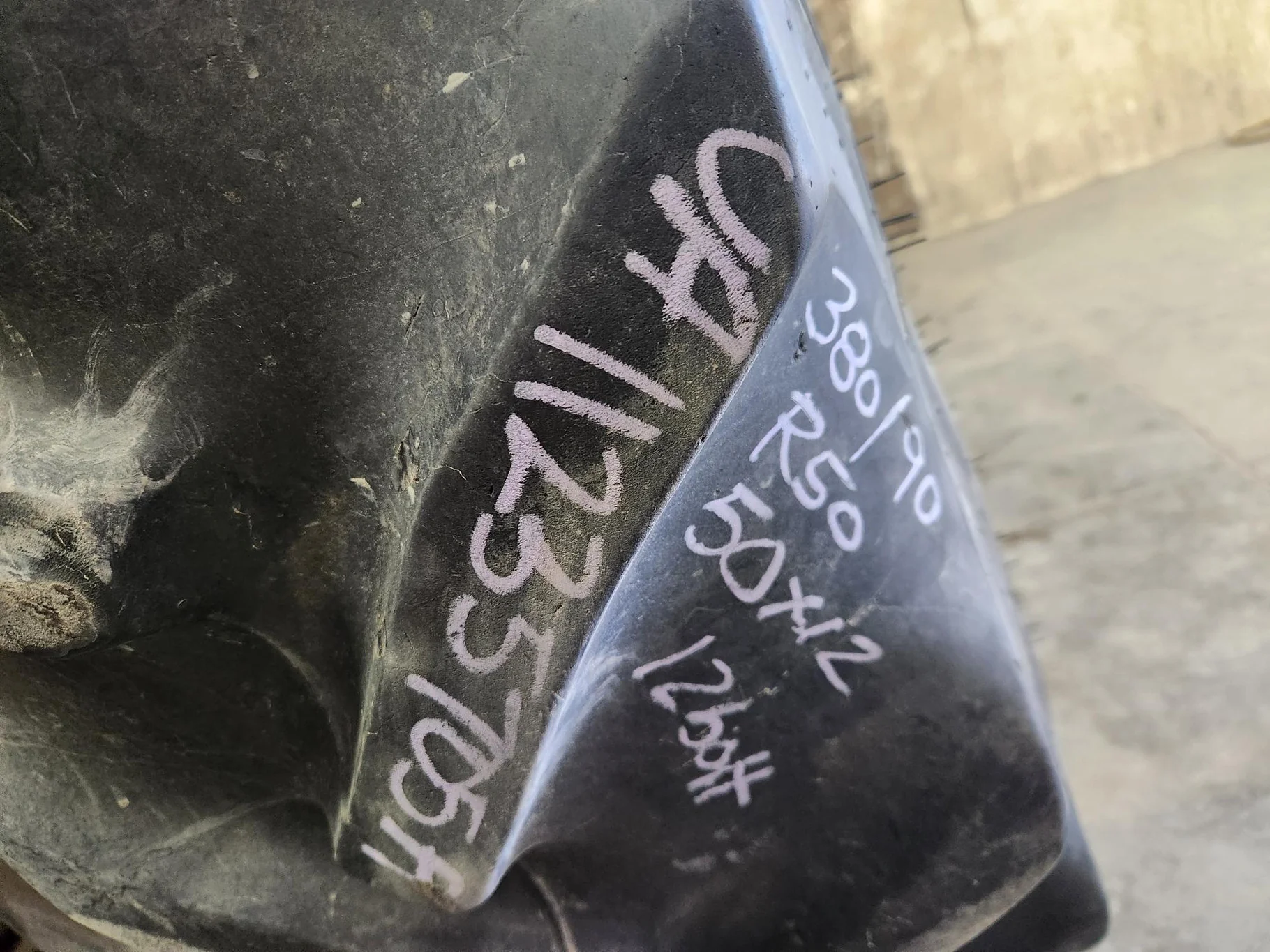 Used 380/90R50 151A8 Goodyear DT800 R-1W TL 65%