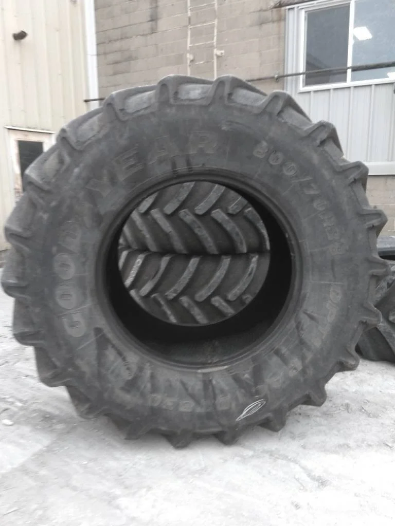 Used 800/70R38 173A8 Goodyear Optitrac DT830 TL R-1W 70-75% Severe Stubble Damage image 3